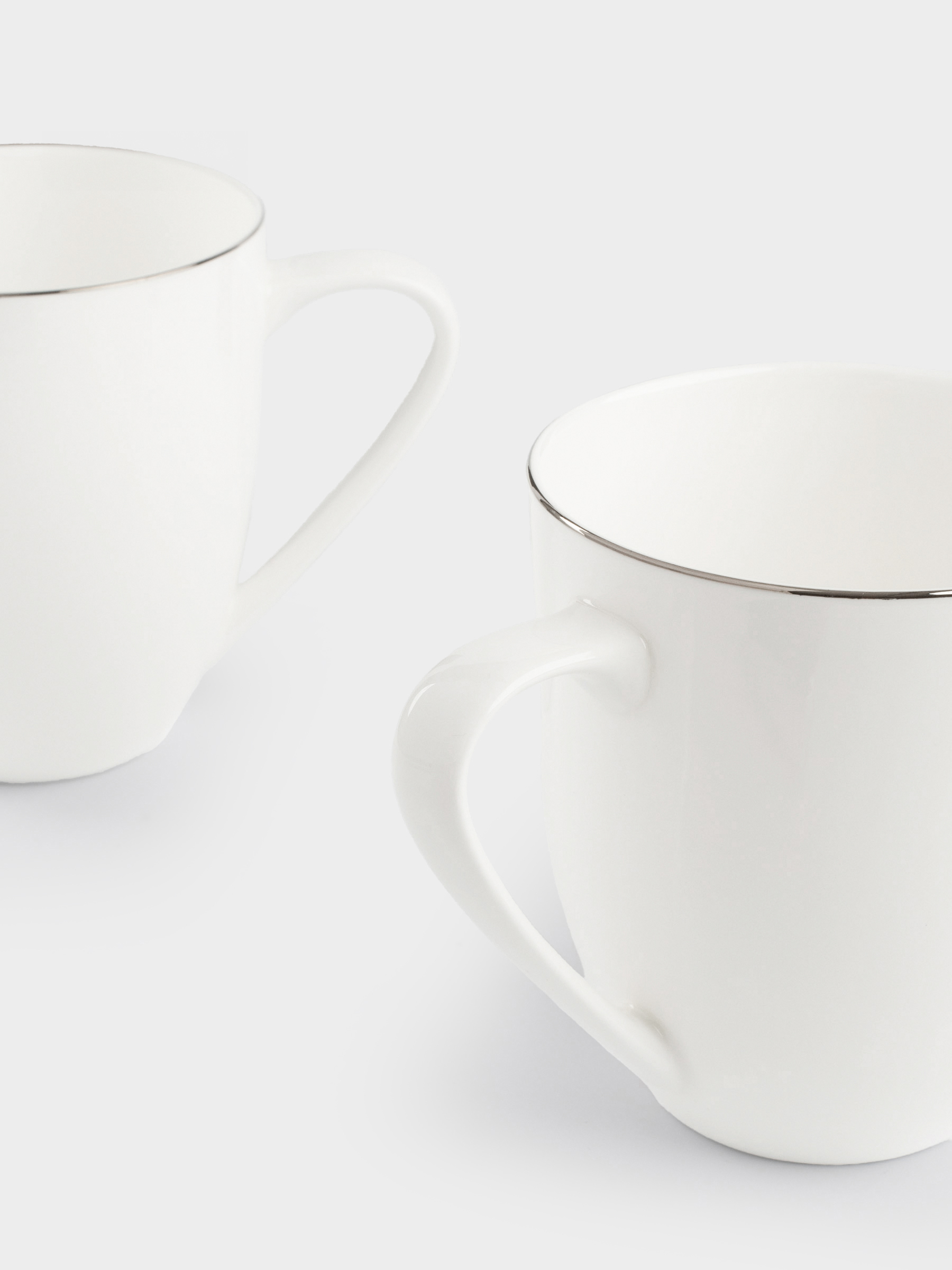 Mug, 450 ml, 6 pcs, porcelain F, white, Ideal silver, image-4