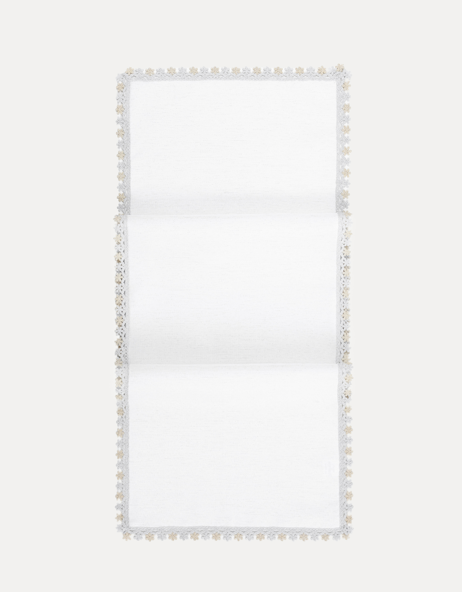 Table runner, 40x160 cm, polyester, white, Floral lace, Flower lace, image-0