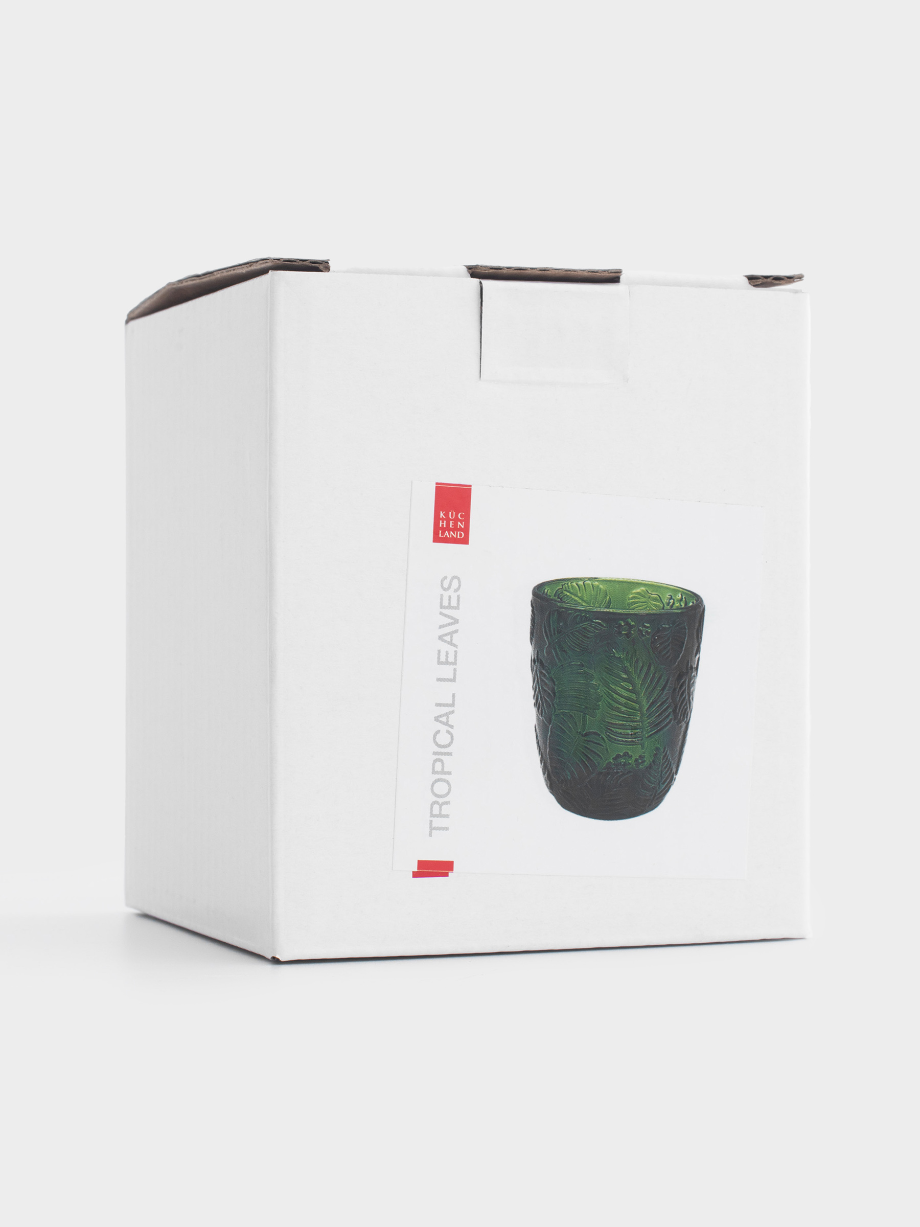 Glass, 10 cm, 300 ml, glass R, green, Monstera, Tropical leaves, image-4