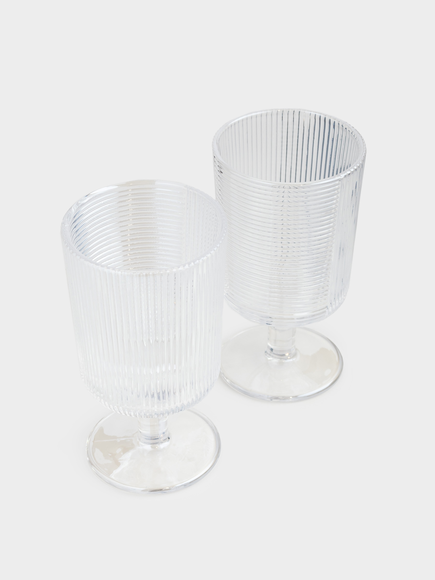 Drinking goblet glass, 260 ml, 2 pcs, glass R, color, pearl, Stripe, image-2