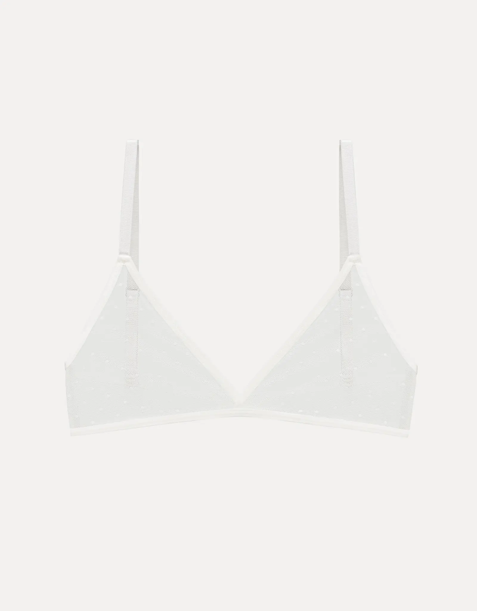 Bra, size L, nylon / spandex, mesh, white, Myrtle