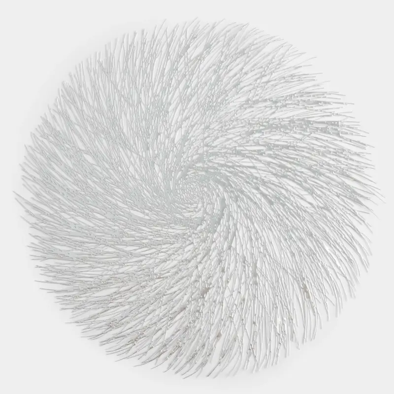 Placemats, 38 cm, PVC, round, silver, Azhur Grid ,image-0