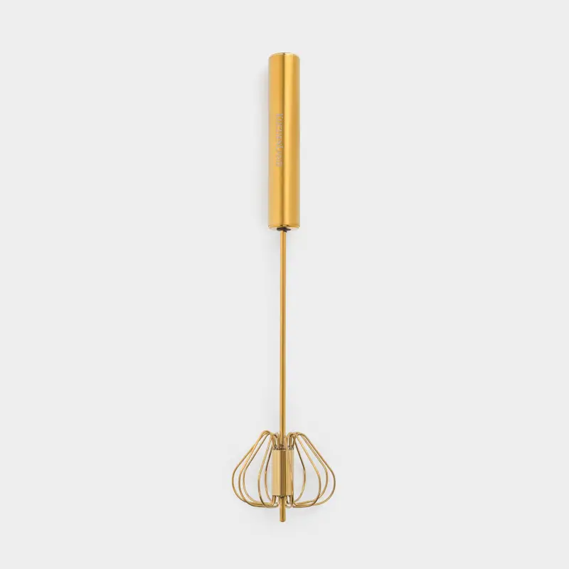 Rotating whisk, 26 cm, steel, golden, Device gold ,image-0
