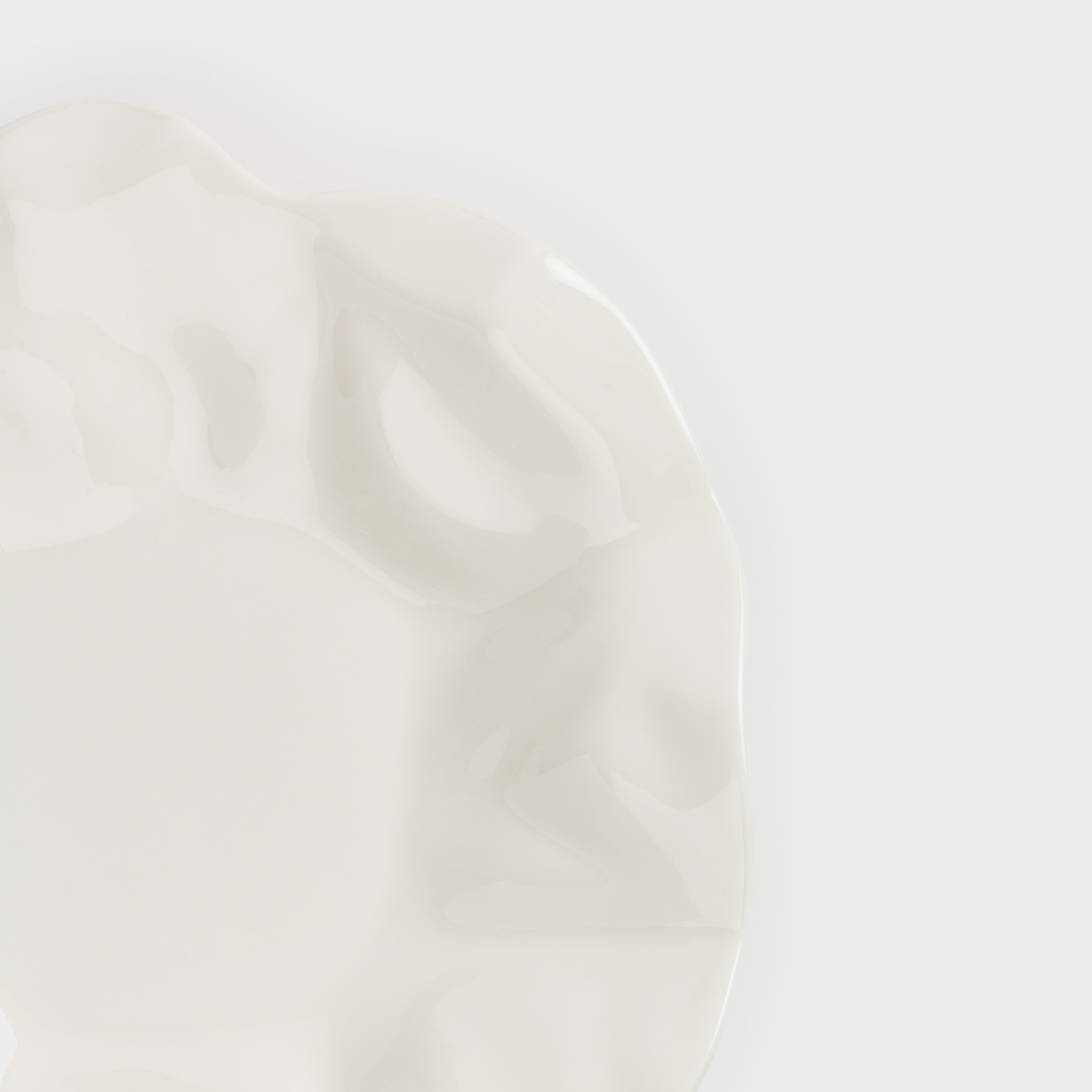 Snack plate, 21 cm, porcelain N, milk, Crumpled effect, Crumple