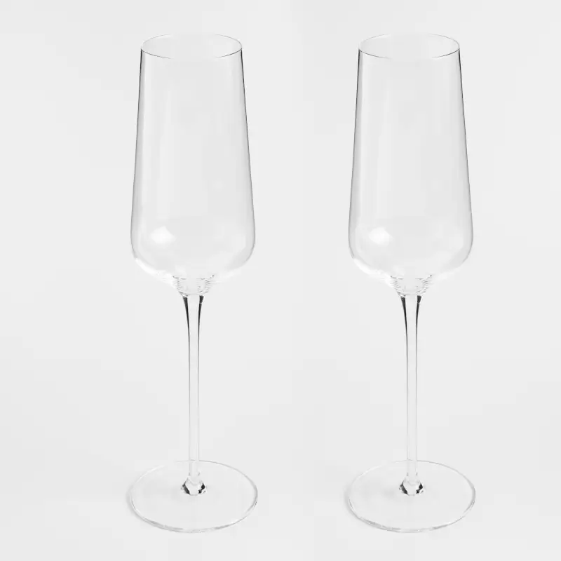 Champagne glass, 300 ml, 2 pcs, crystal glass, Ferentino ,image-0
