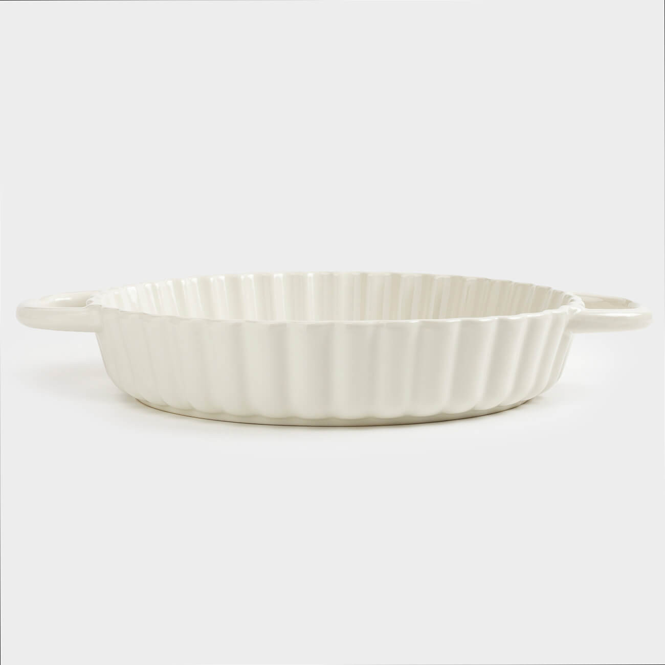 Baking dish, 25 cm, ceramic, round, milky, Cakes ivory