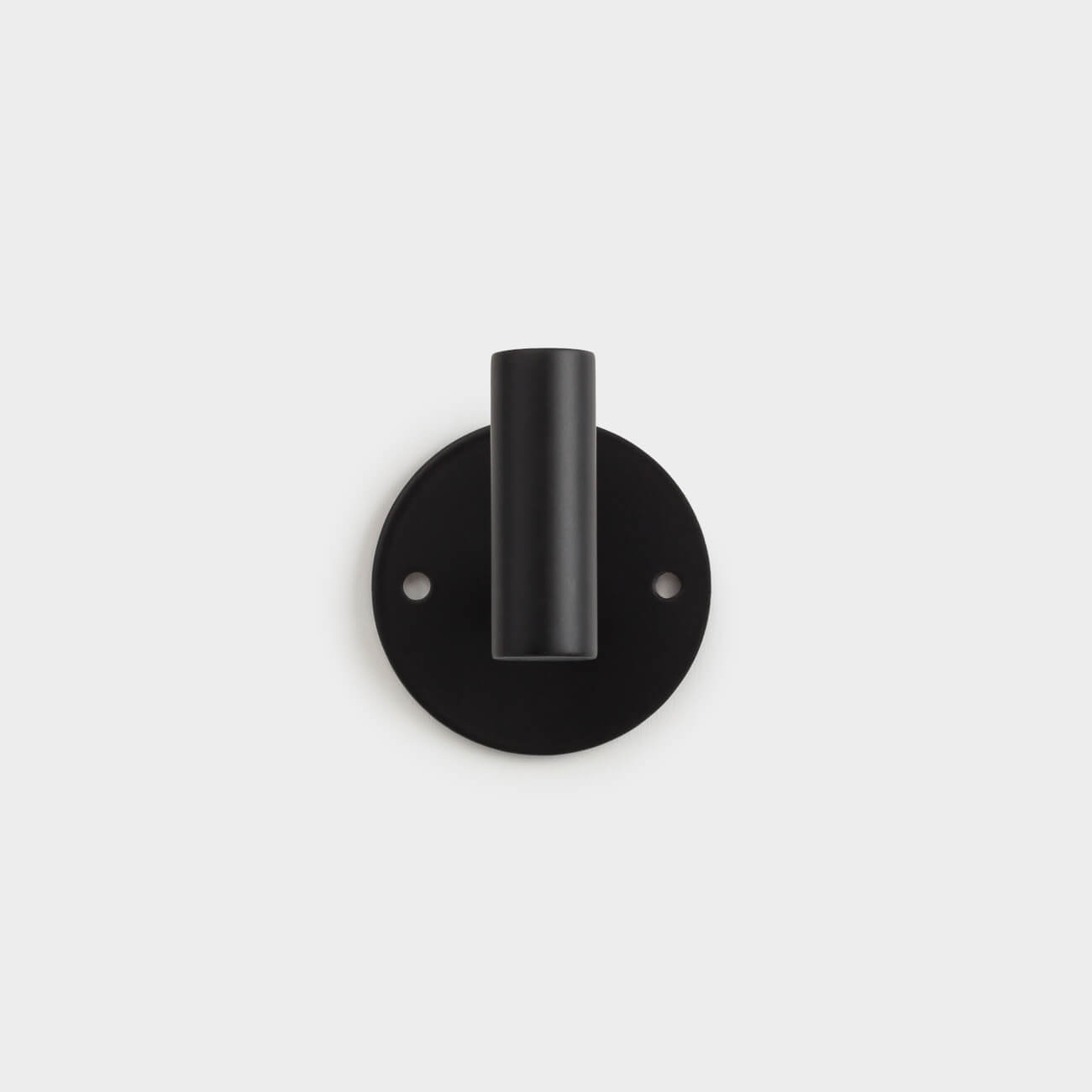 Hook, 6 cm, wall-mounted, Velcro, steel, black, Total black