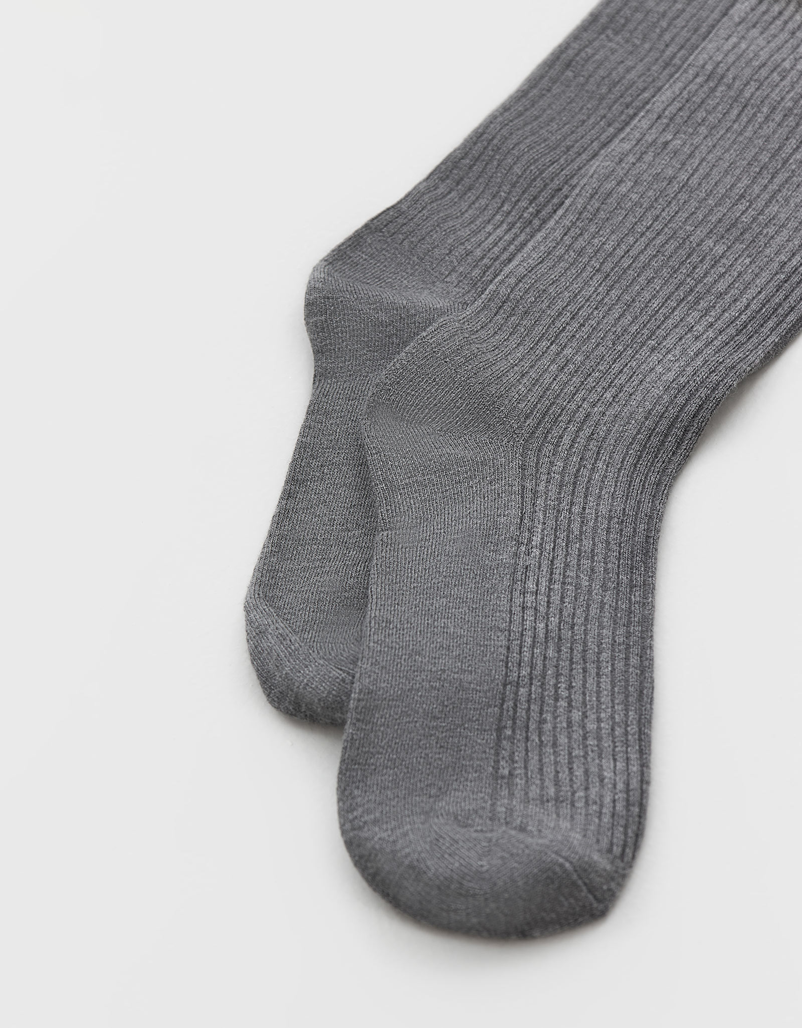 Women's socks, size 36-38, ribbed, bamboo / polyester, grey, Heddy