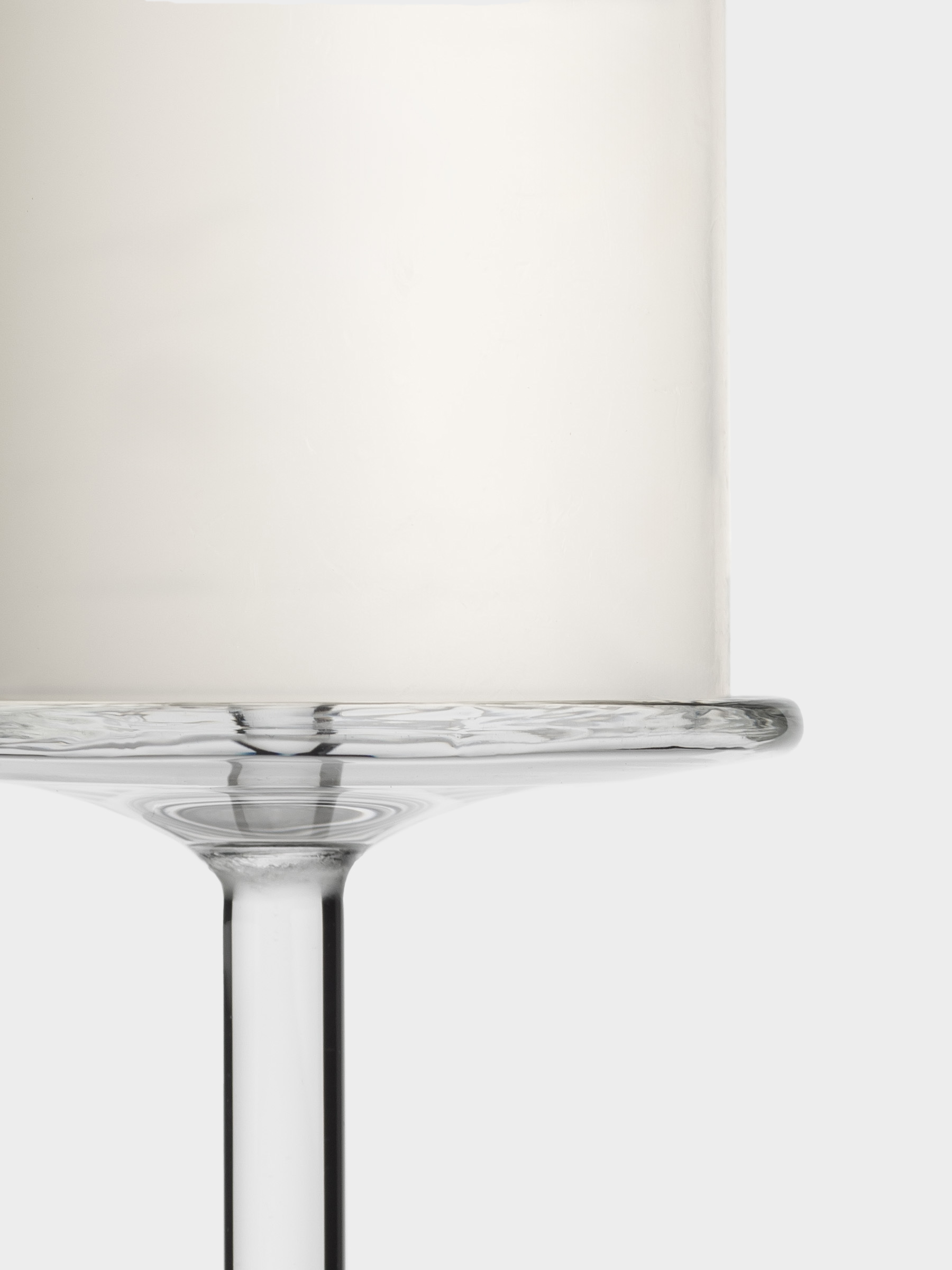 Candlestick, 21 cm, for one candle, on a leg, Glass, Clear, image-3