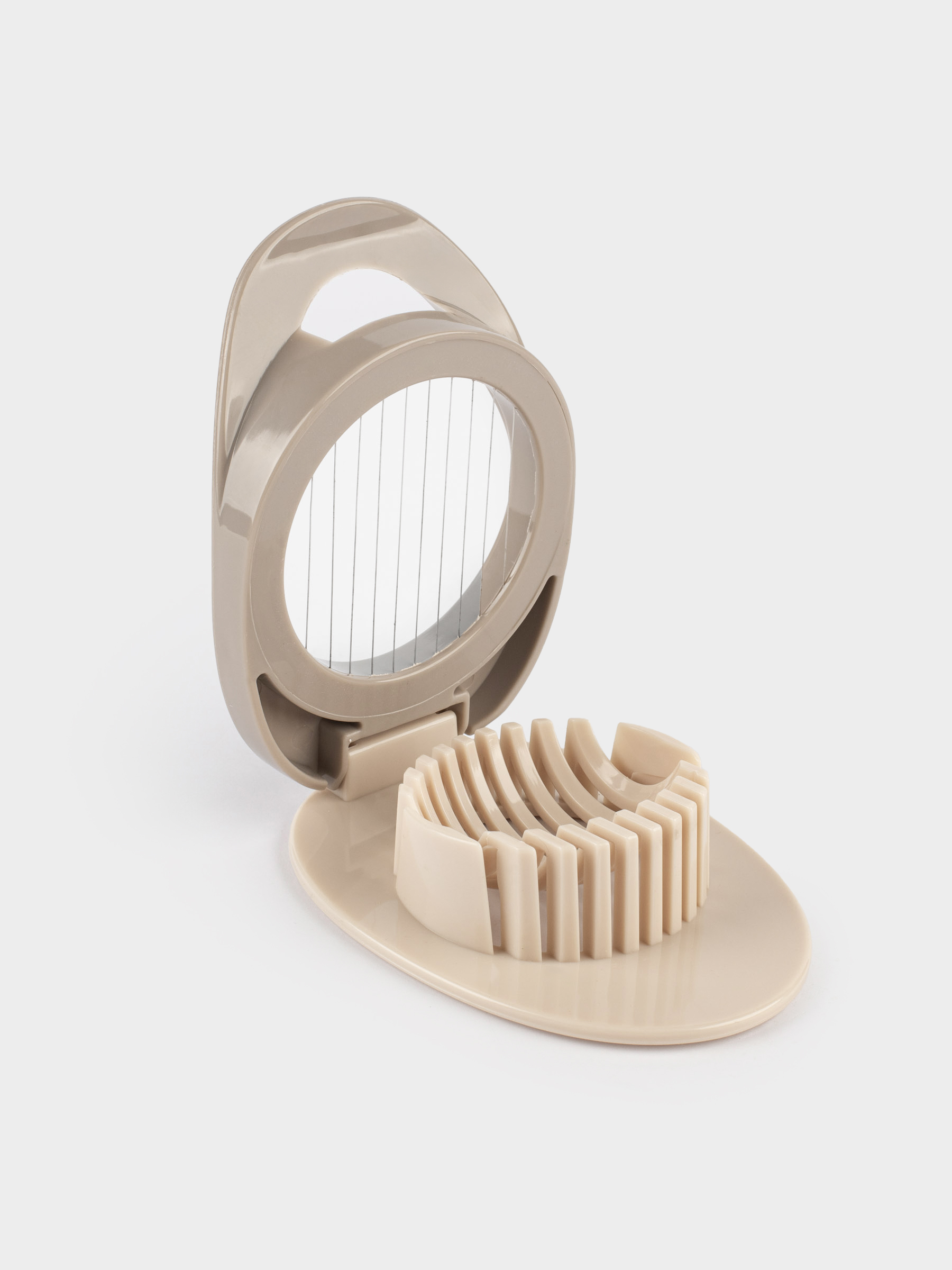 Egg slicer, 12 cm, steel / plastic, beige, Soft kitchen, image-1