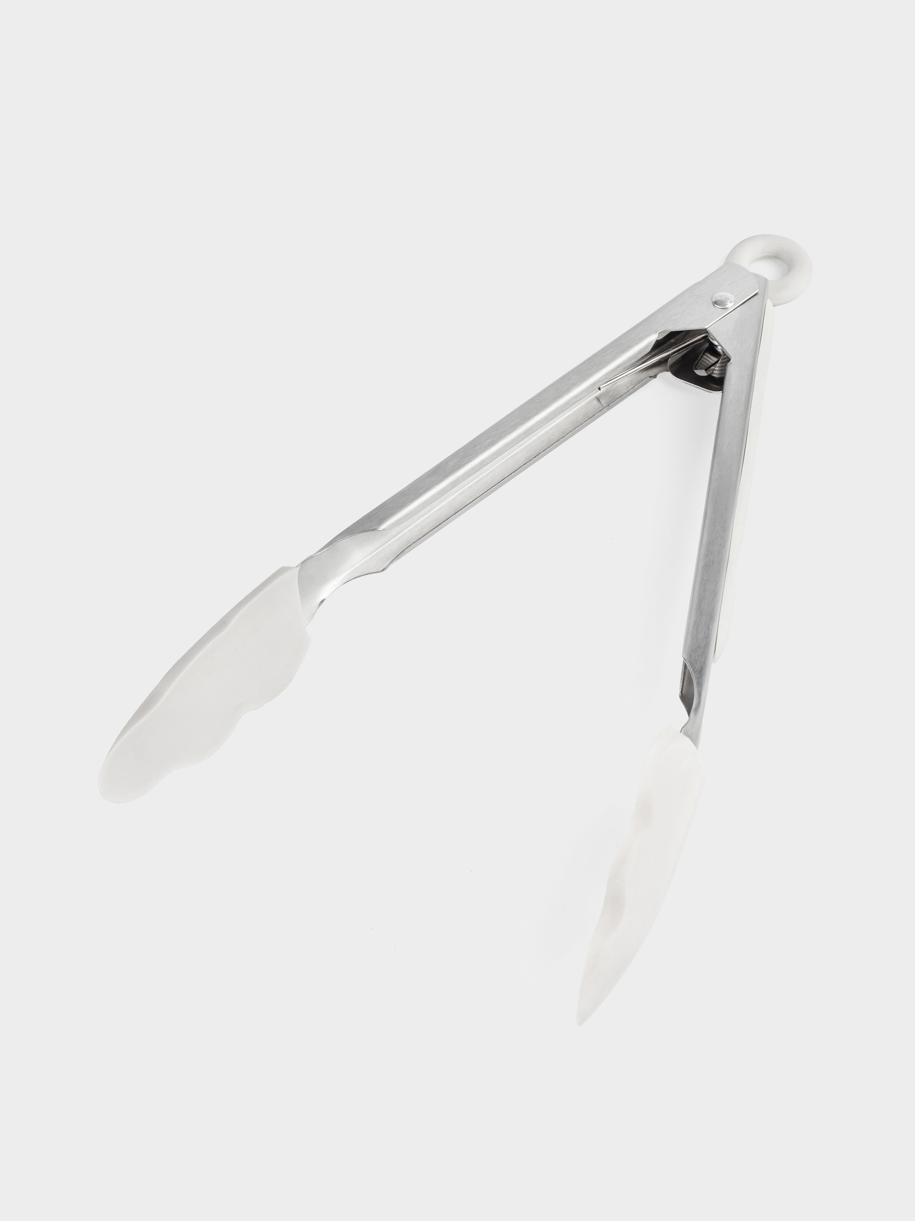 Kitchen tongs, 27 cm, silicone / steel, milky, soft kitchen, image-3