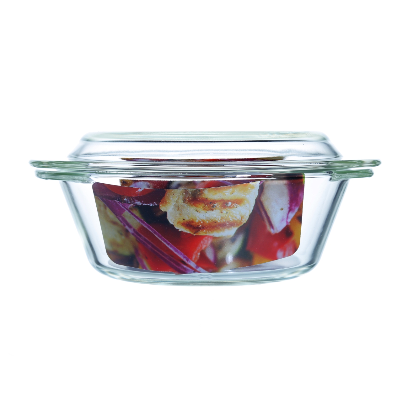 Baking dish, 22 cm, 1,5 l, with lid, Glass T, round, Cook