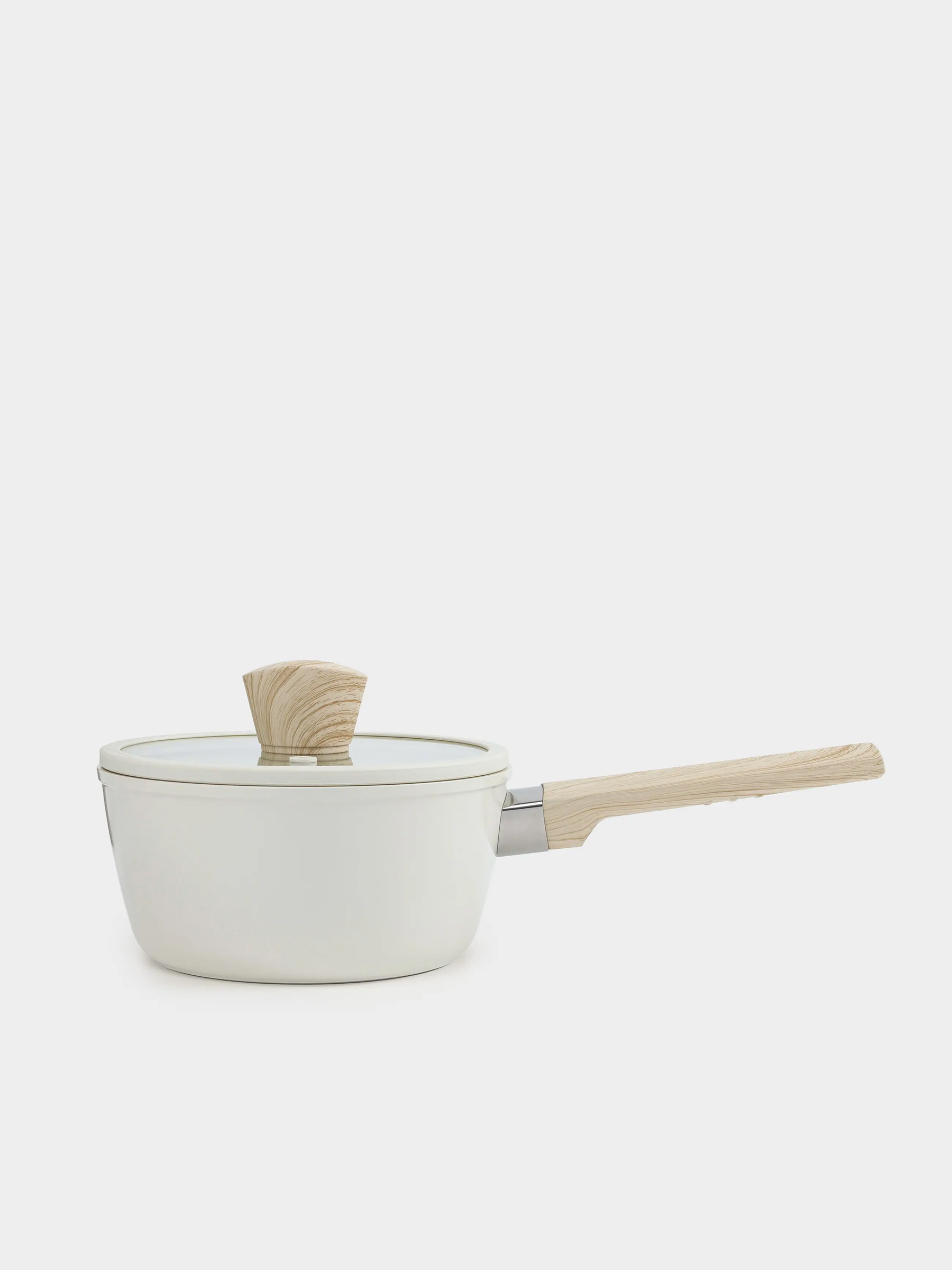 Saucepan, 16 cm, 1.3 l, with lid, coated, aluminum, milky, Sentimentality, image-0