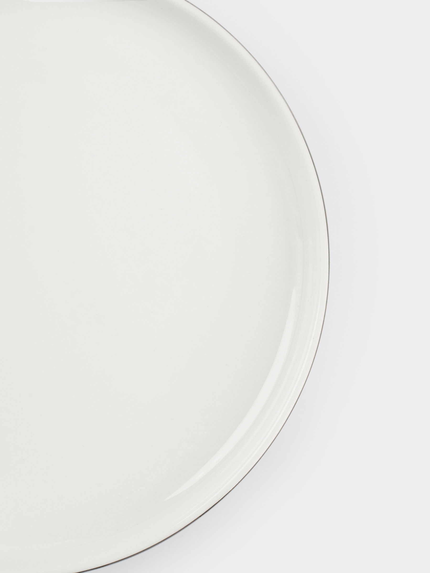 Dessert plate, 20 cm, 2 pcs, porcelain F, white, Ideal silver, image-3