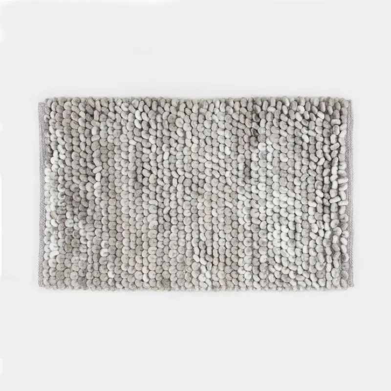 Mat, 50x80 cm, polyester/cotton, grey, Bubbles, image-0