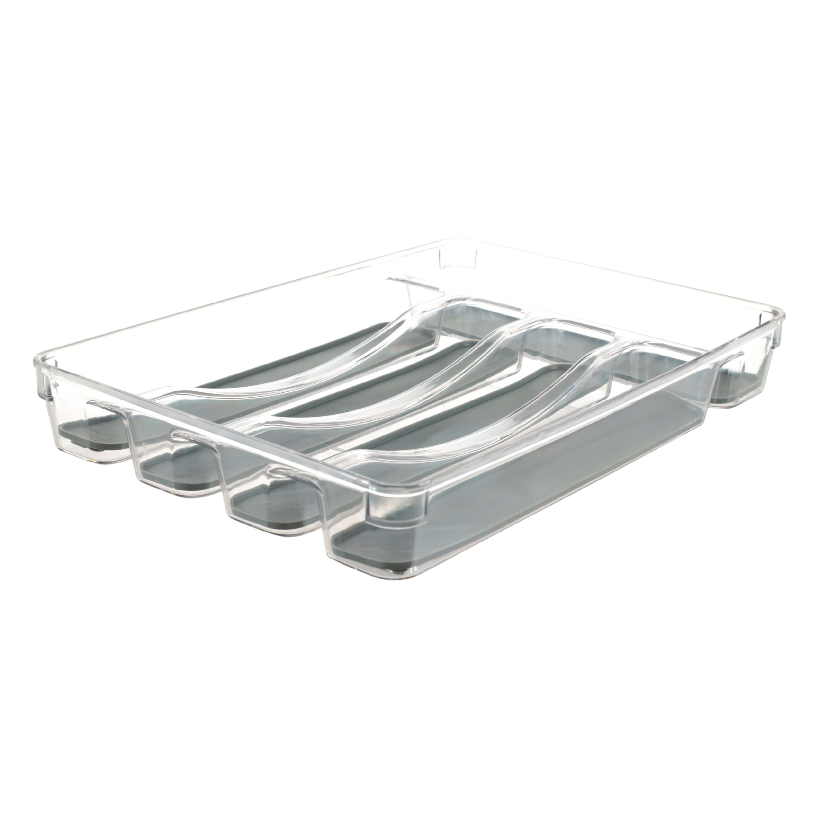 Cutlery tray, 33x24 cm, 5 compartments, removable linings, plastic / rubber, Non-slip new