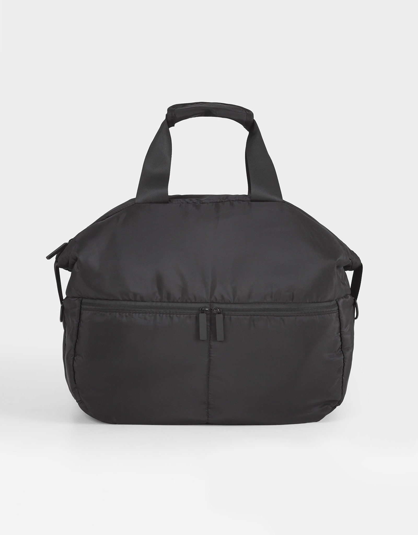Sports bag, 43x34 cm, with handle and shoulder strap, nylon, black, Force, image-0