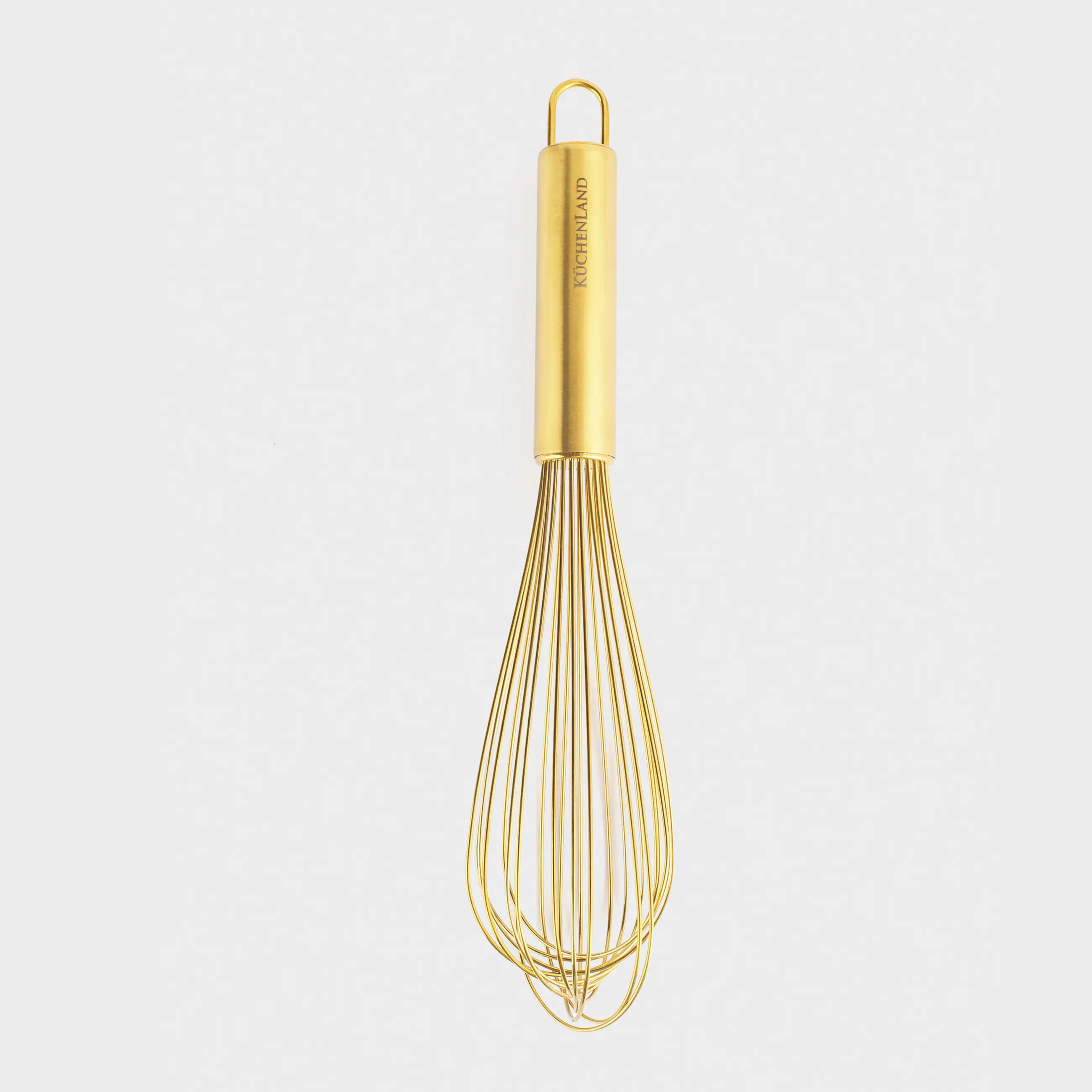 Whisk, 30 cm, steel, golden, Device gold