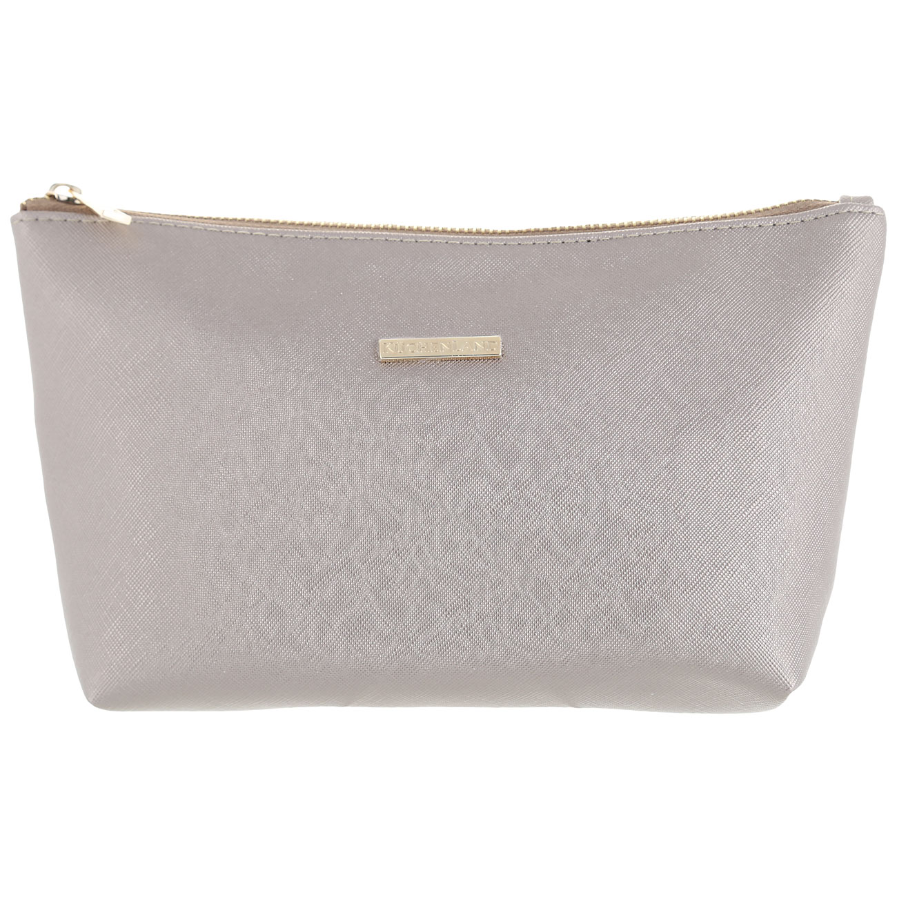 Cosmetic bag, 26x13 cm, polyurethane, golden, Beauty, image-0