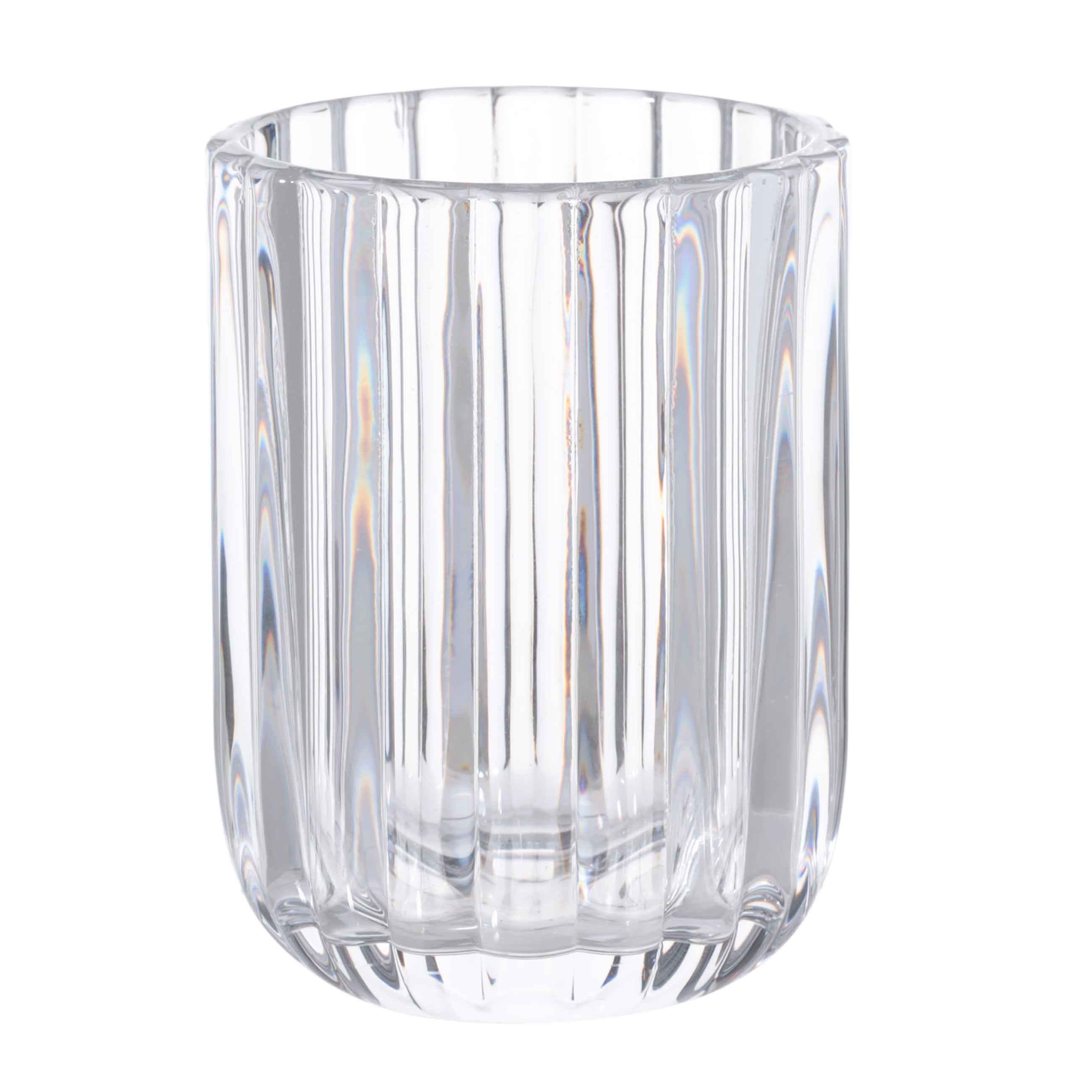 Bathroom set, 3 items, glass / plastic, Alala, image-2