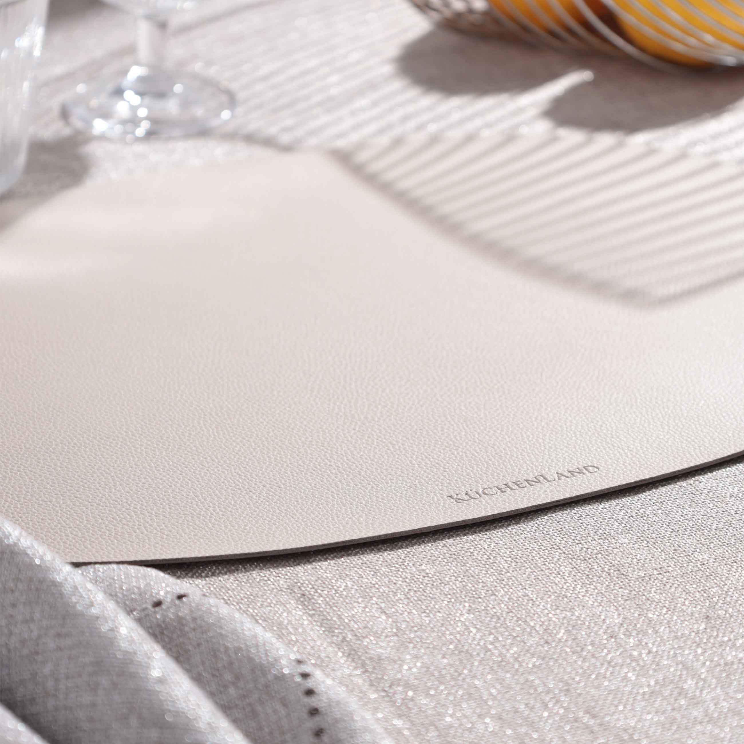 Placemat, 30x45 cm, PVC, oval, beige, Rock, image-3