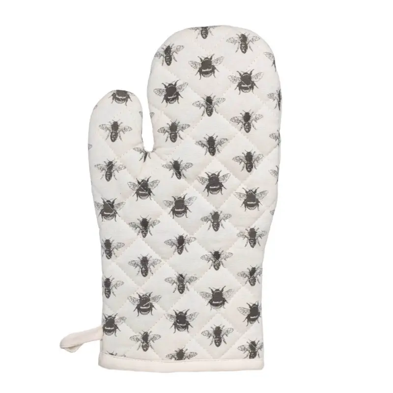 Mitt holder, 17x33 cm, cotton, beige, Bees, Honey