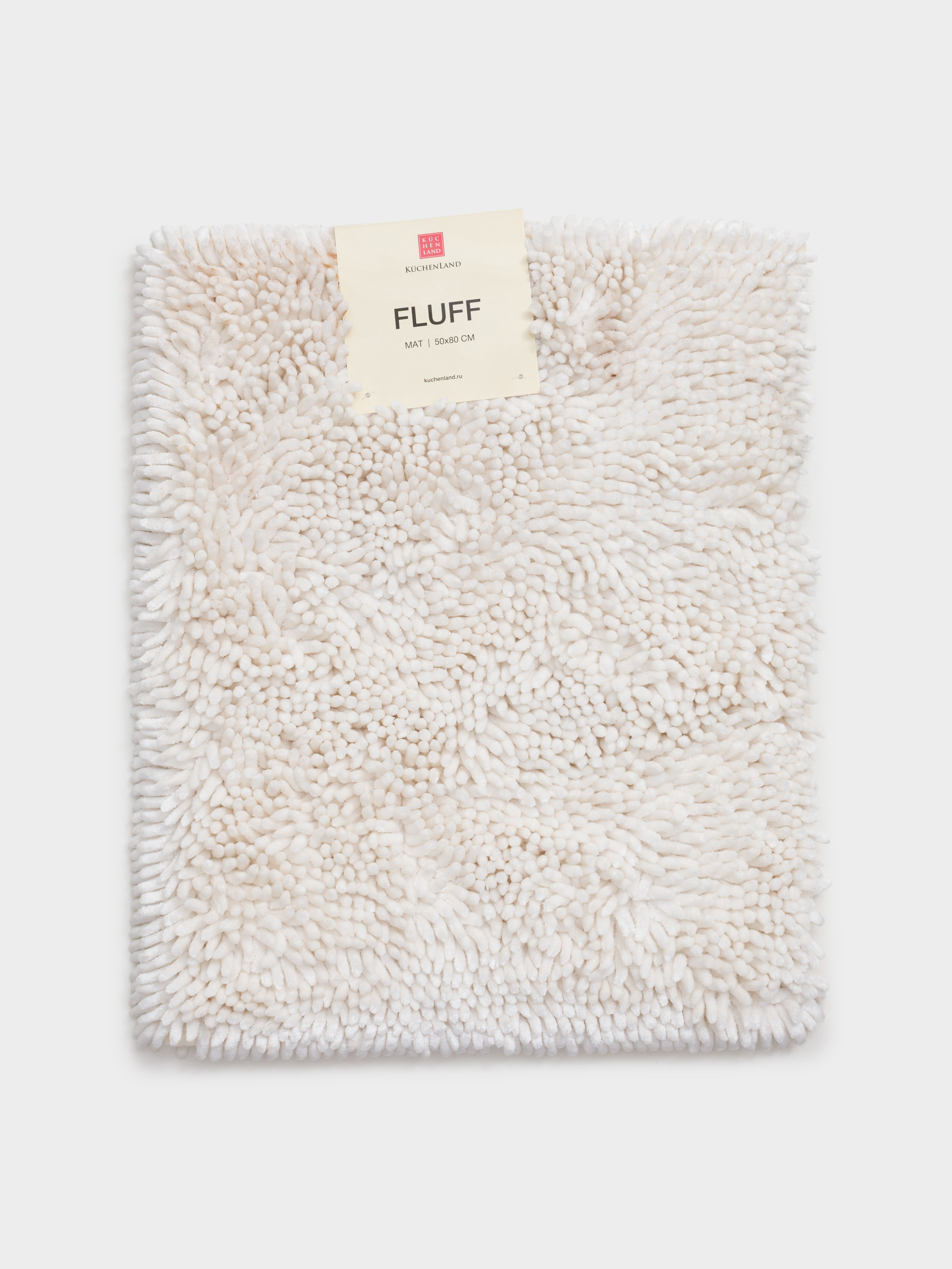 Mat, 50x80 cm, anti-slip, polyester, Milk, Fluff, image-6