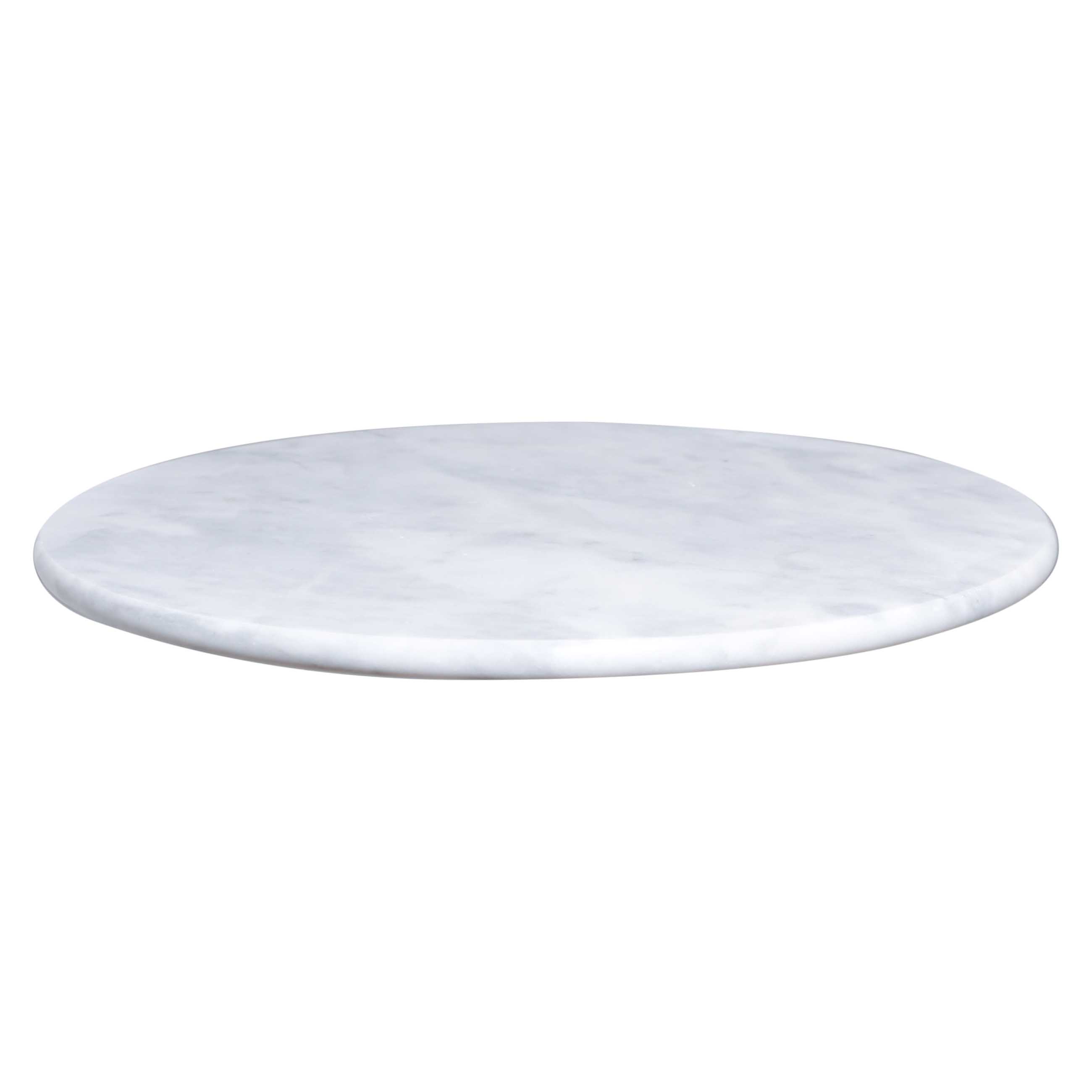 Serving dish, 30 cm, rotating, marble, white, Marble, image-0