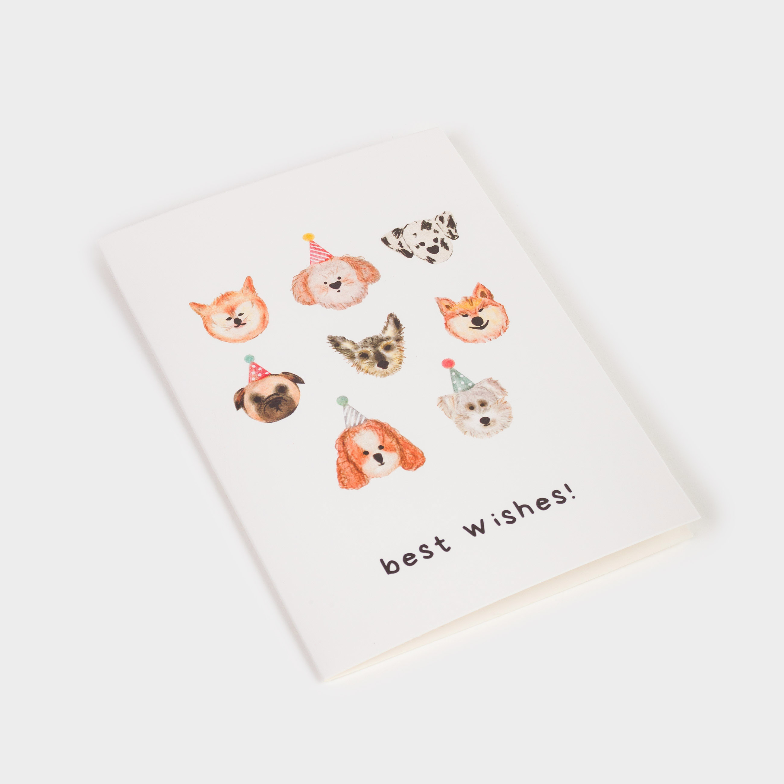 Gift envelope, 12x17 cm, paper, grey, Dogs, Birthday, image-0