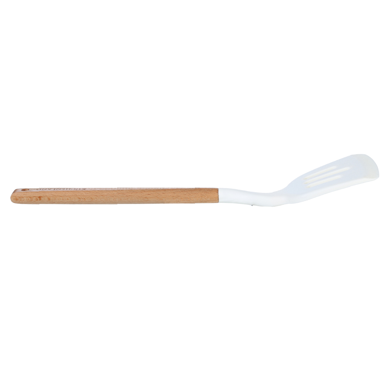 Spatula, 32 cm, with slits, silicone / wood, beige, Provence