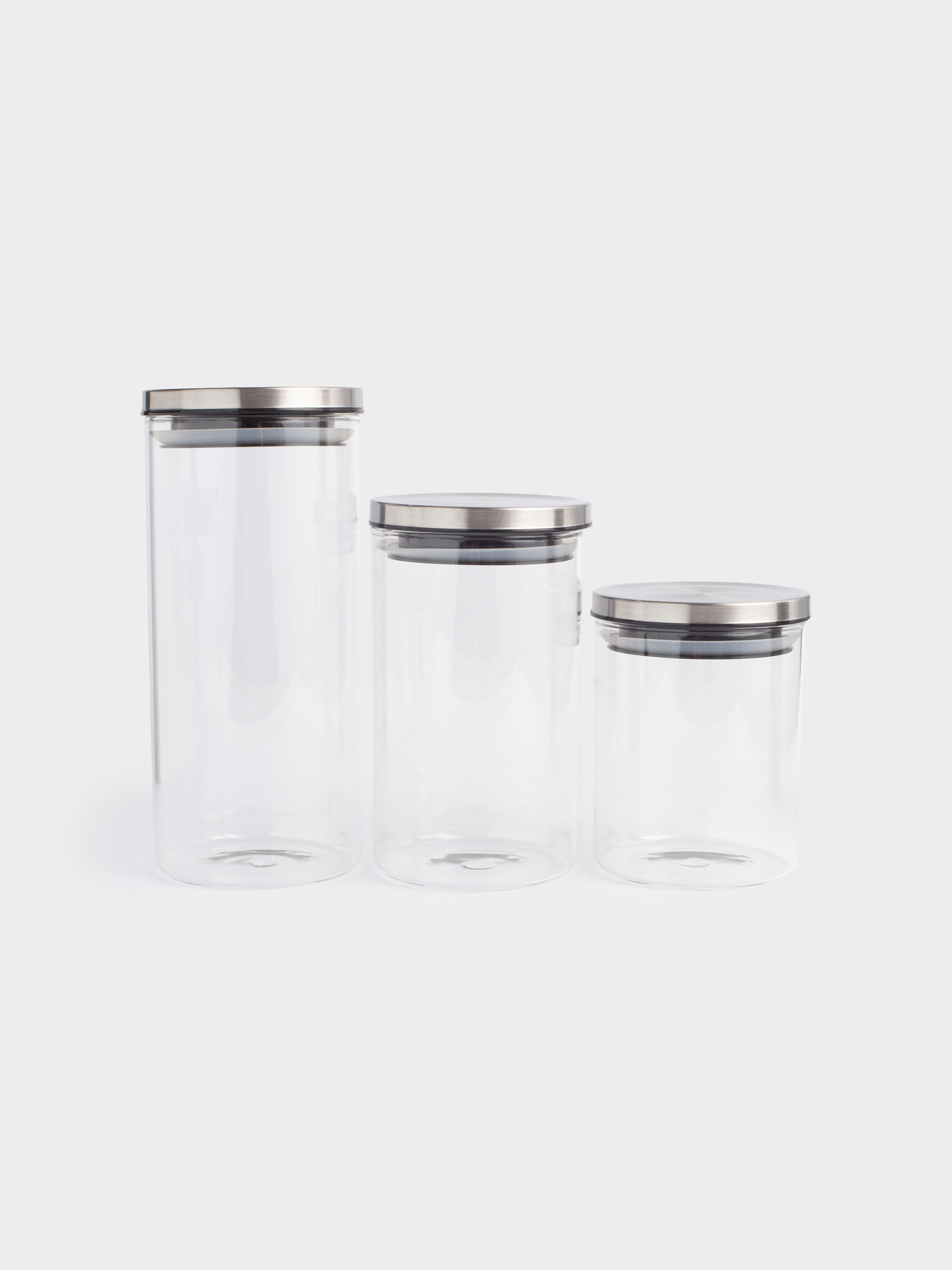 Set of food cans, 3 pcs, glass / metal, Comfort, image-1