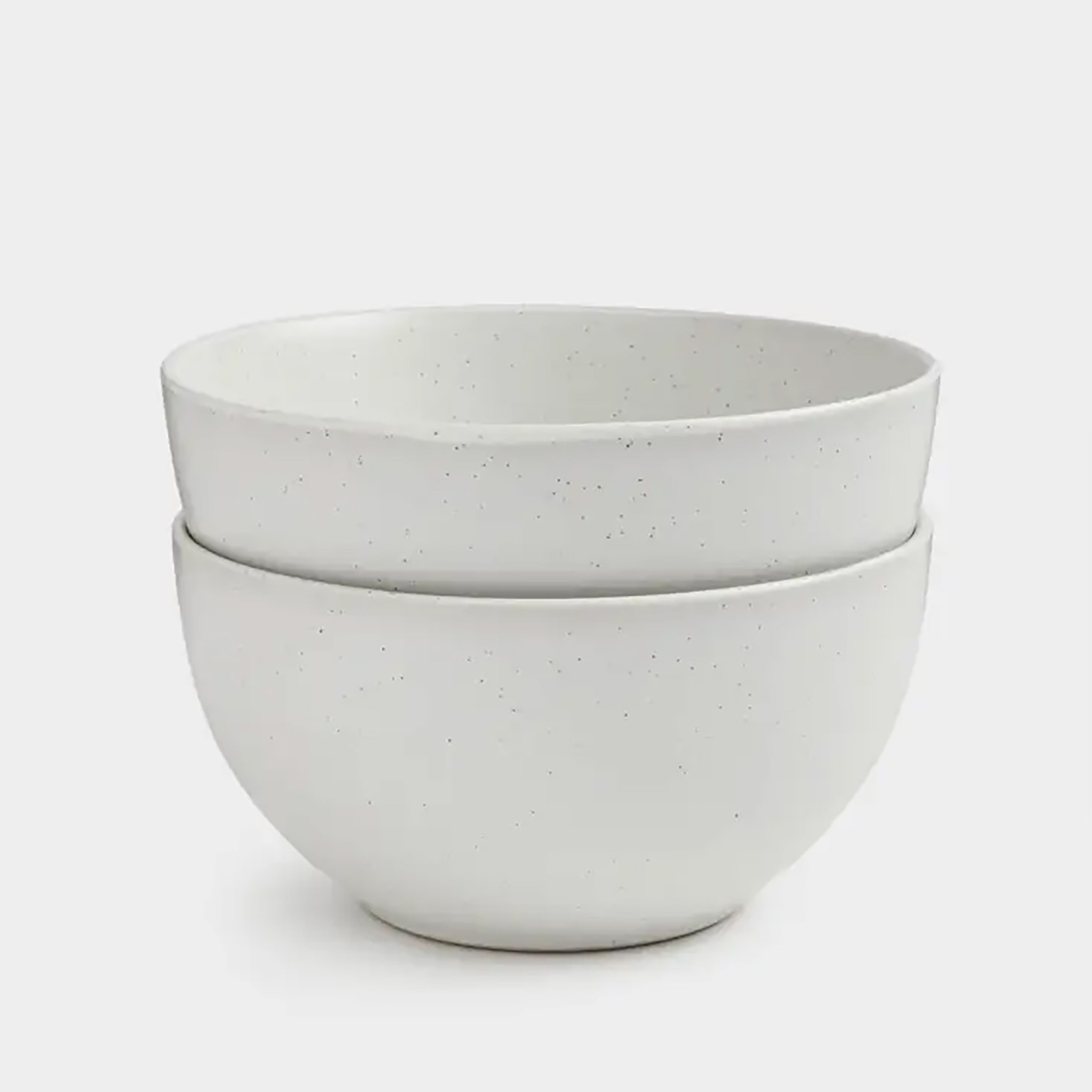 Soup plate, 14x7 cm, 2 pcs, ceramic, milk, speckled, Particle, image-0