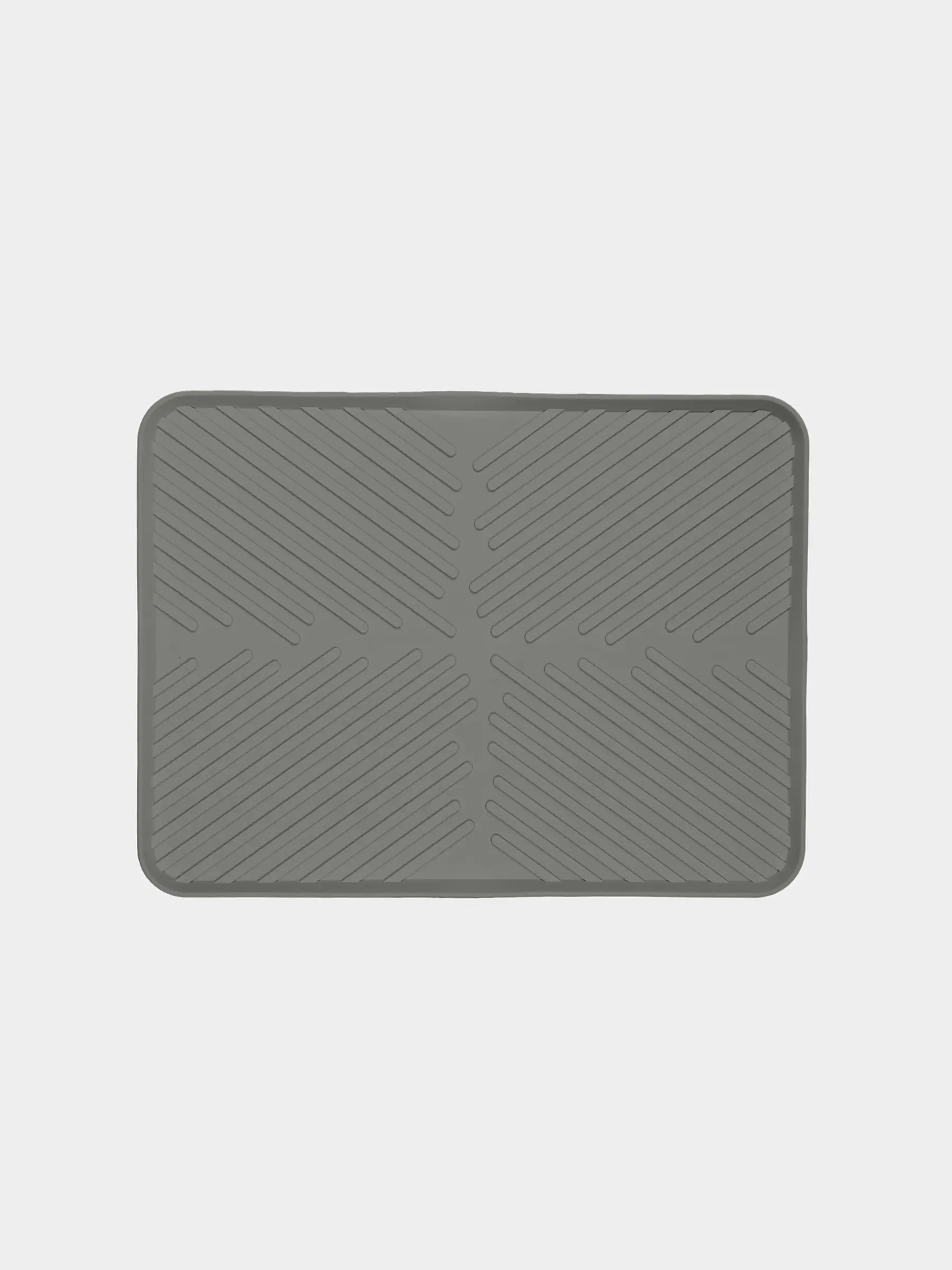 Dish drying mat, 40x30 cm, rubber, grey, Assist
