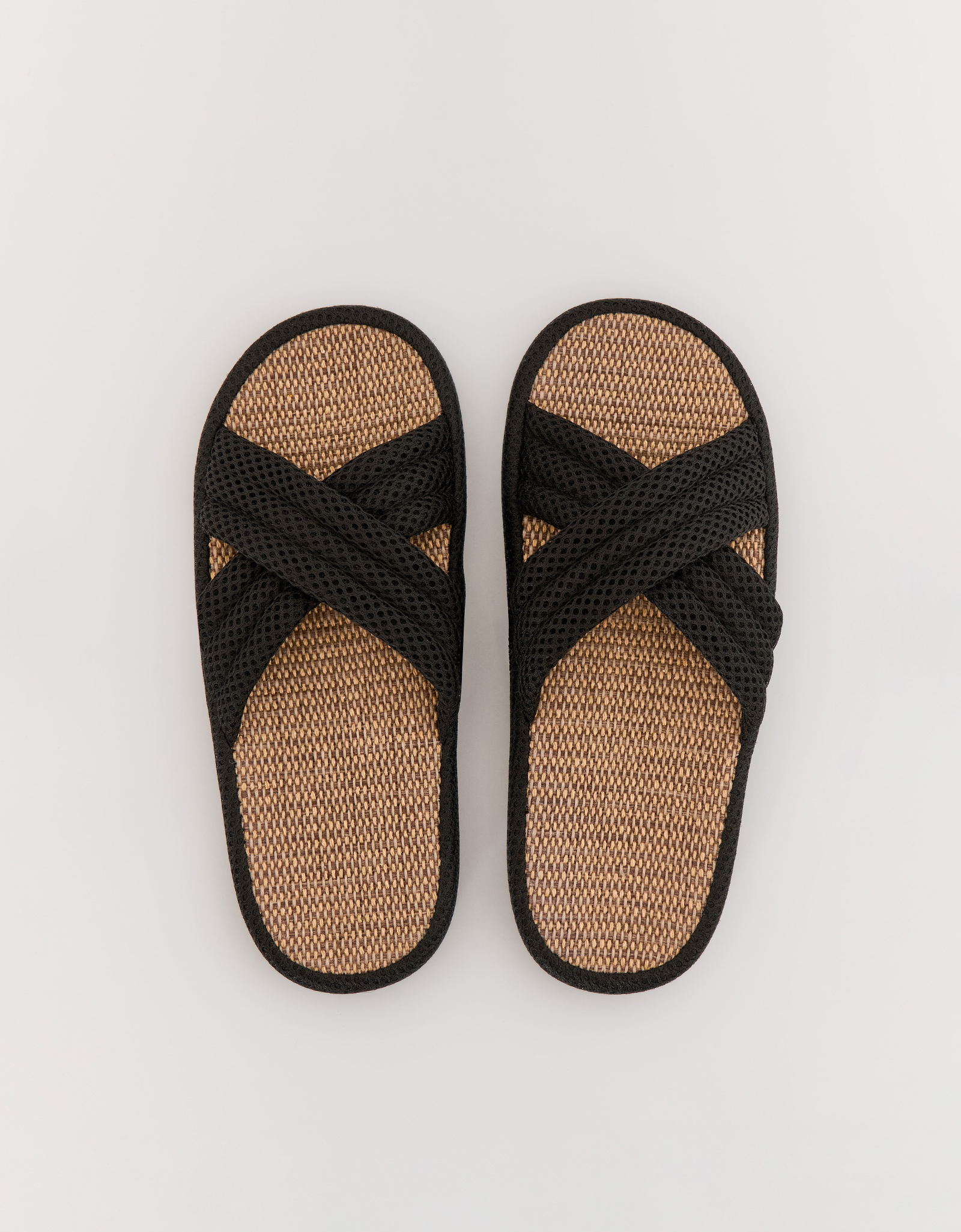 Women's slippers, homewear, size 36-37, polyester, brown, Walk X, image-1