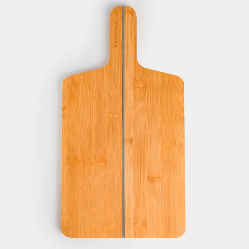 Cutting board, 40x21 cm, folding, with handle, bamboo / silicone, rectangular, Bamboo ,image-0