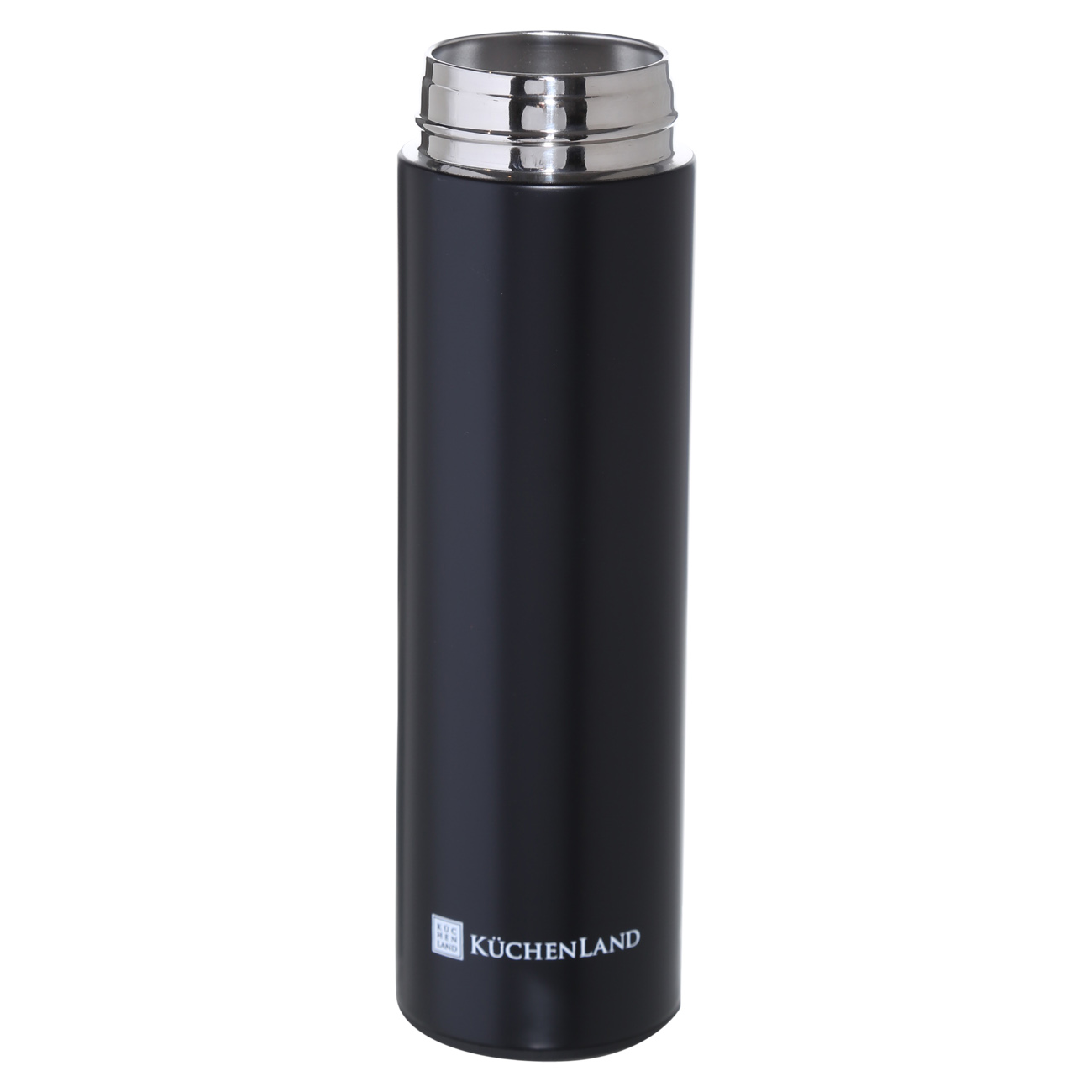 Thermos flask, 500 ml, with thermometer, steel / plastic, black, Celsius