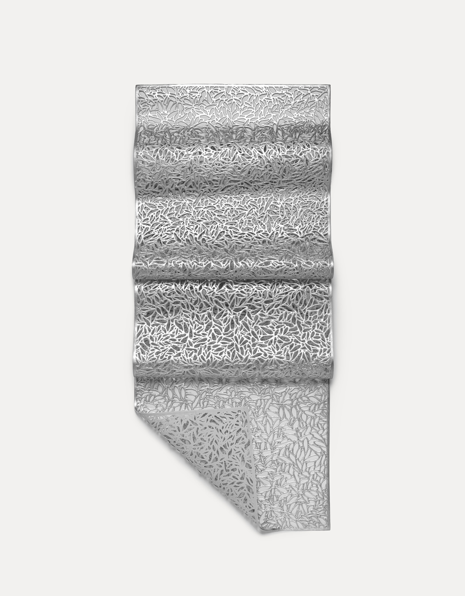 Table runner, 30x150 cm, PVC, silver, Azhur, image-0