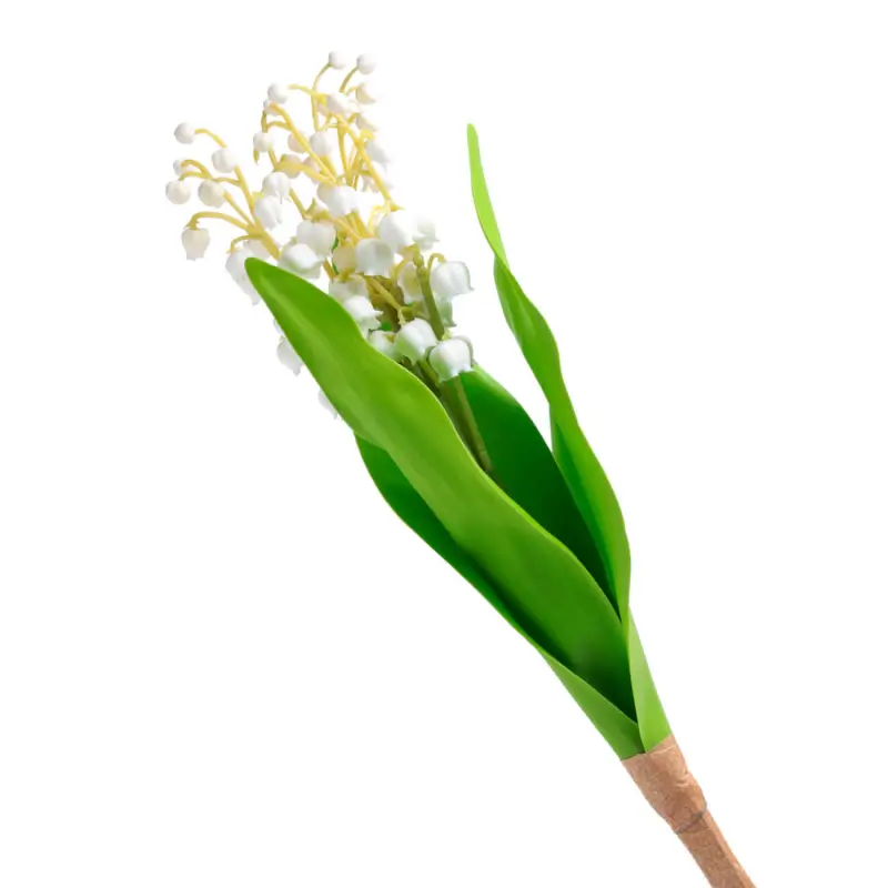 Artificial bouquet, 32 cm, rubber / metal, Lily of the valley, May-lily