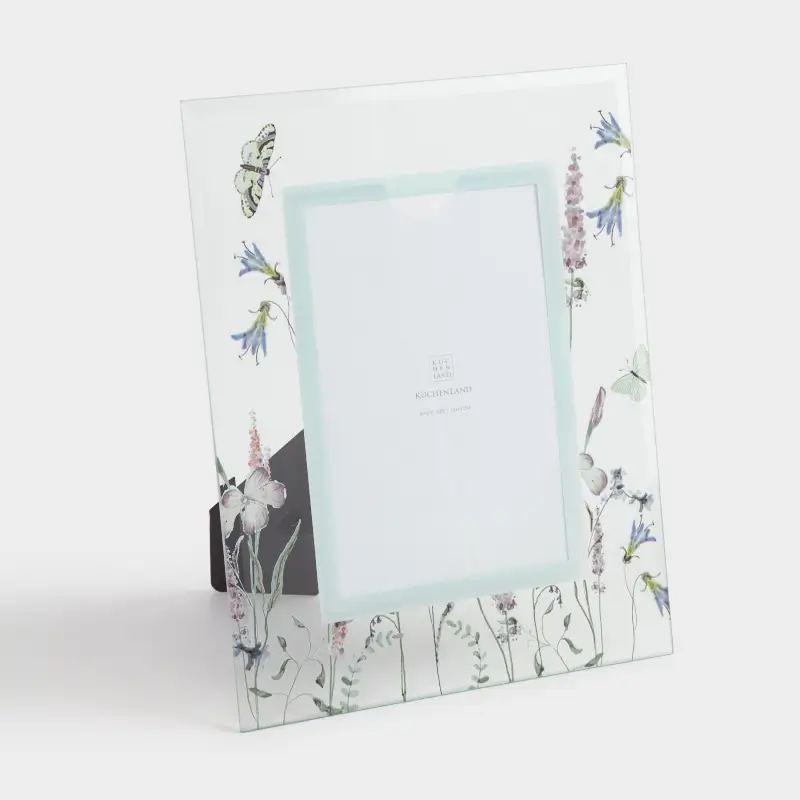 Photo frame, 18x23 cm, Glass, Flowers, Sheer ,image-0