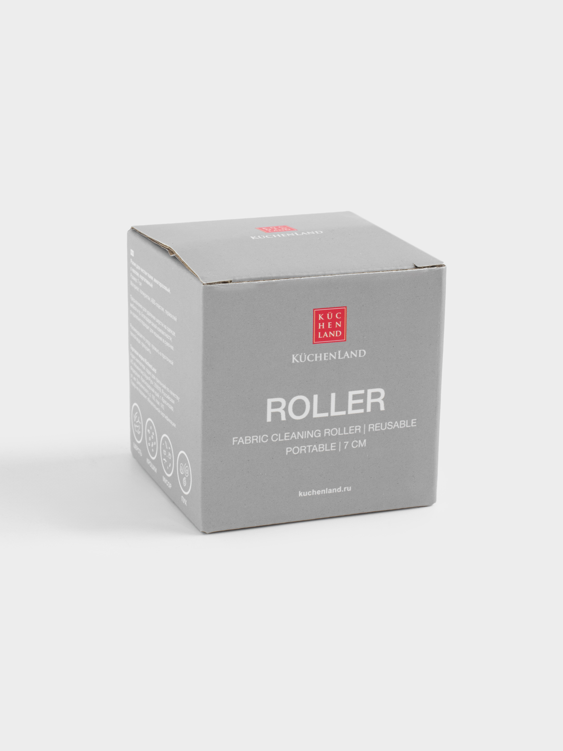 Cloth cleaning Roller, 7 cm, Portable / Reusable, Plastic, with Case, White, Ball, Roller, image-3