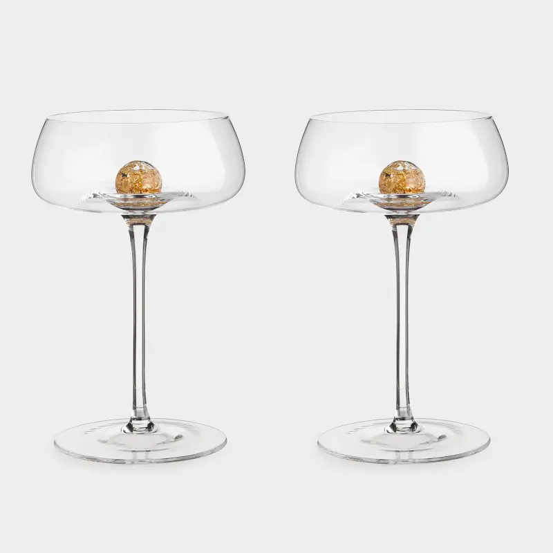 Drinking glass, 240 ml, 2 pcs, glass, Amber ball, Sorento ,image-0