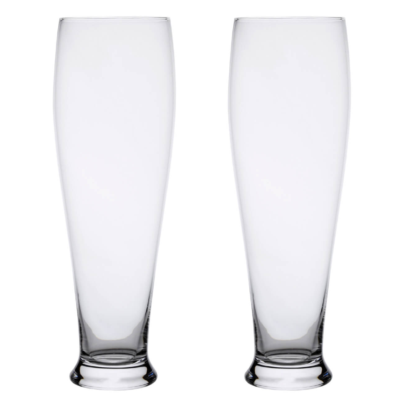 Beer glass, 23 cm, 650 ml, 2 pcs, glass, Clear