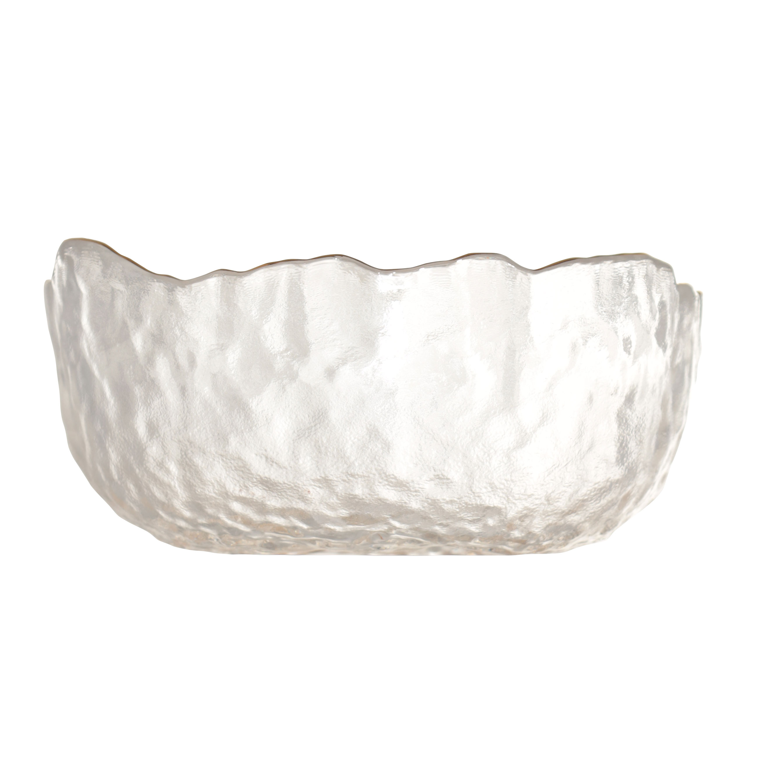 Bowl, 13x6 cm, glass, with golden edging, Nautilus gold