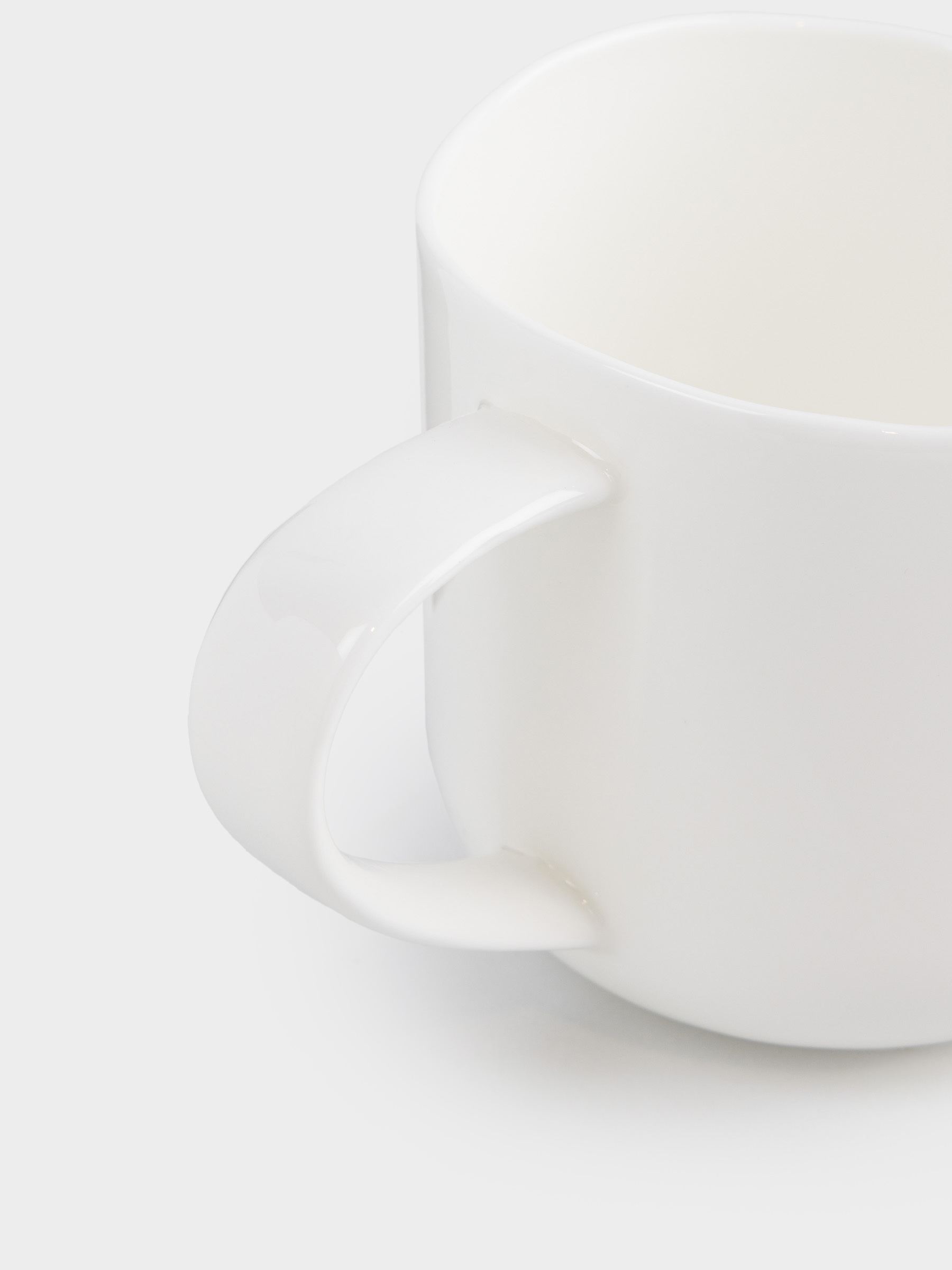 Mug, 400 ml, 2 pcs, porcelain F, white, Uneven edge, Vergaleo, image-2
