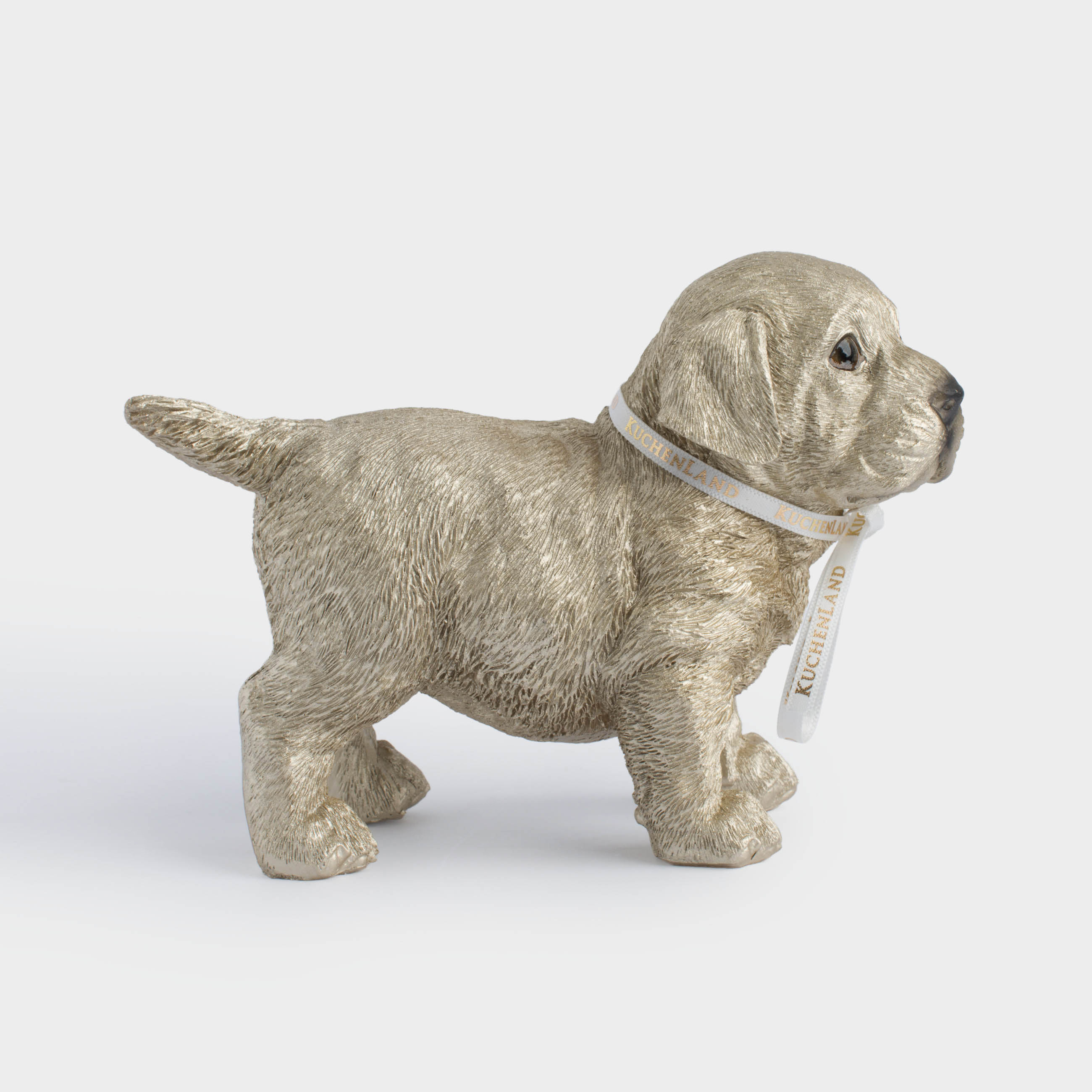 Statuette, 11x17 cm, polyresin, golden, Labrador, Dog, image-1