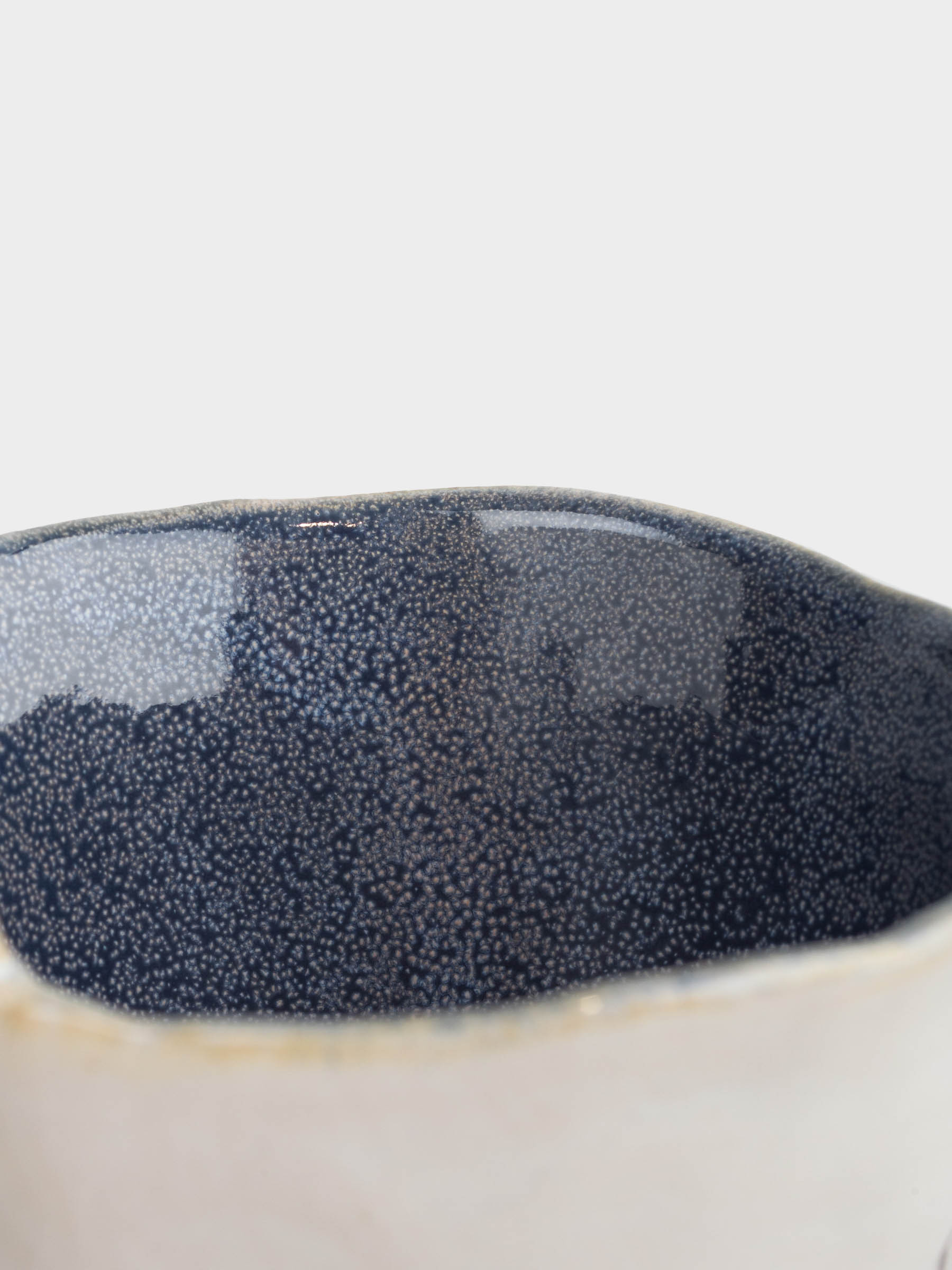 Mug, 400 ml, ceramic, milky blue, Uneven edge, Crumple color, image-3
