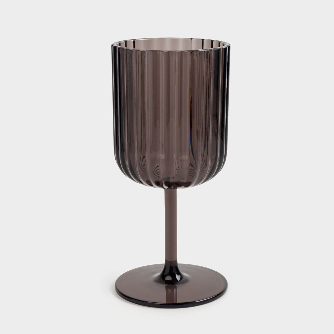 Drinking glass, 310 ml, acrylic, gray, Ribby