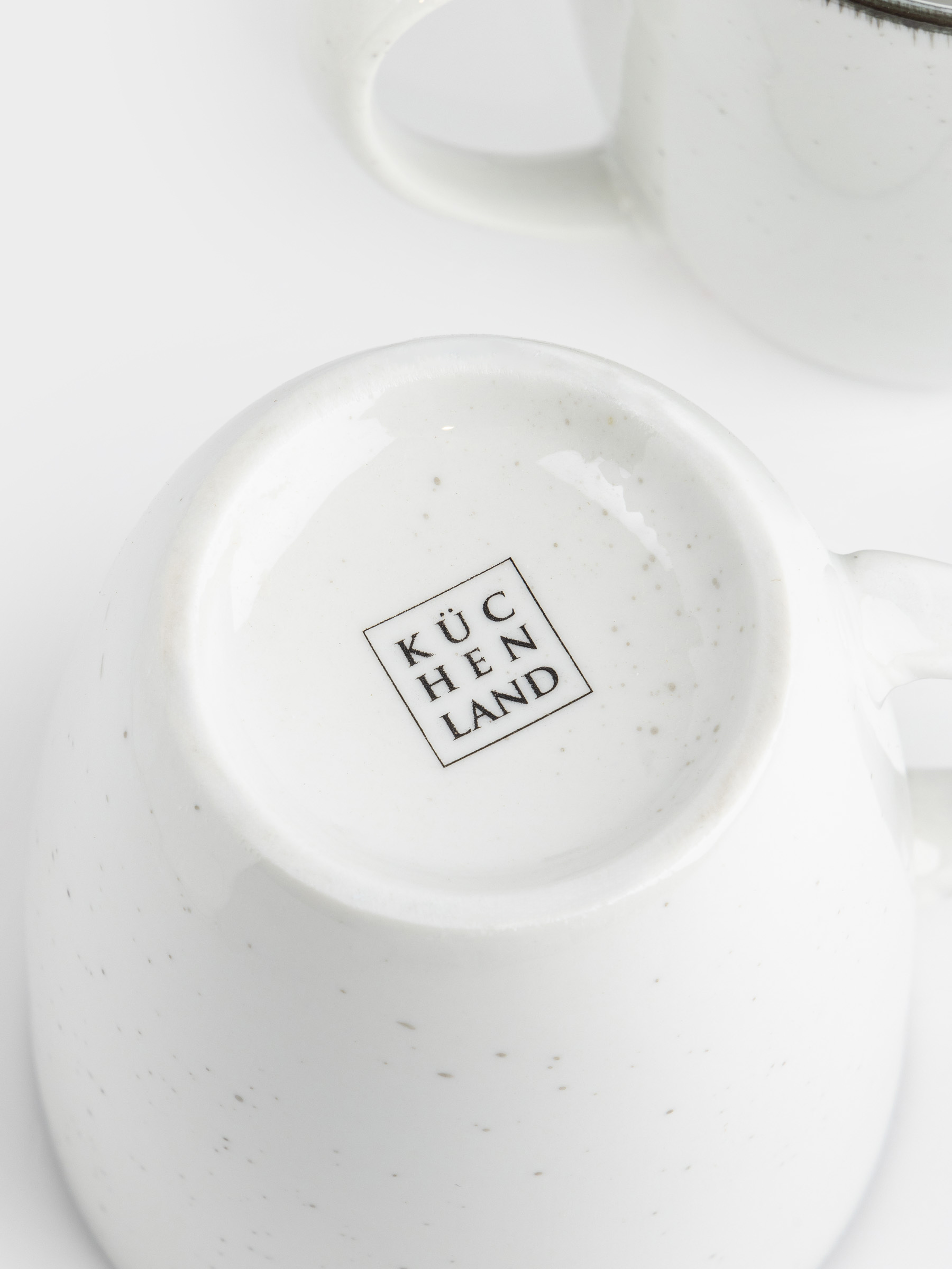 Mug, 350 ml, 2 pcs, ceramic, white-grey, speckled, Roxas, image-3