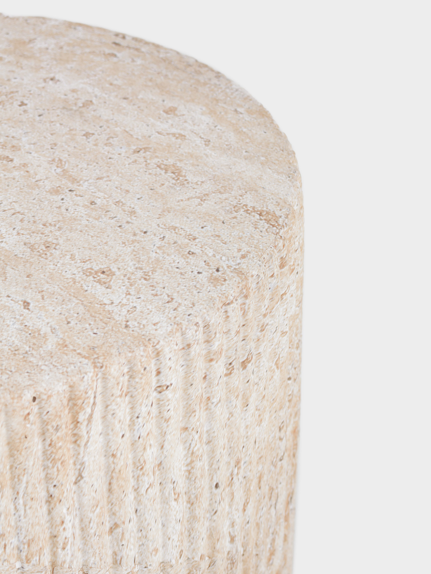 Coffee table, 47x34 cm, magnesium / fiberglass, round, beige, Antic, image-3