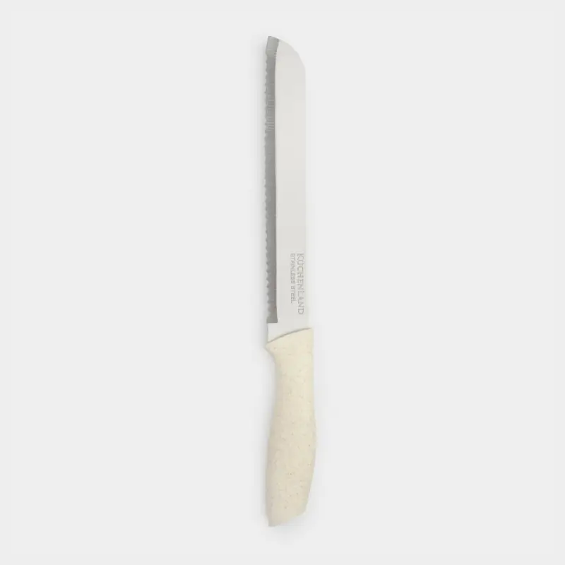 Bread knife, 20 cm, steel/plastic, milky, Speck-light ,image-0